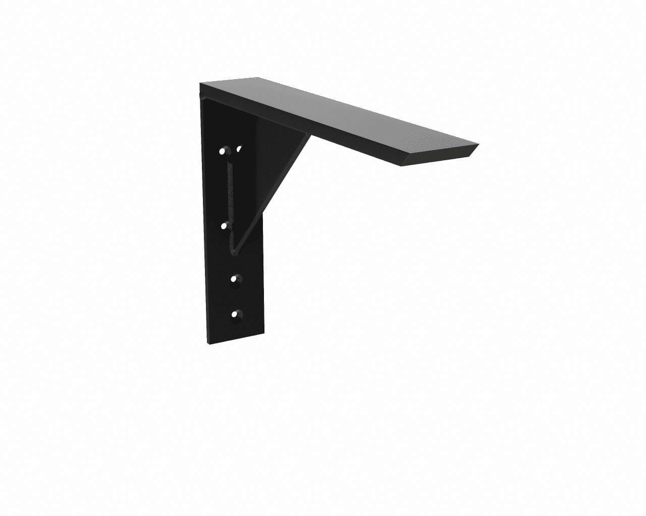 Heavy Duty Black Steel Wall Mount Shelf Bracket