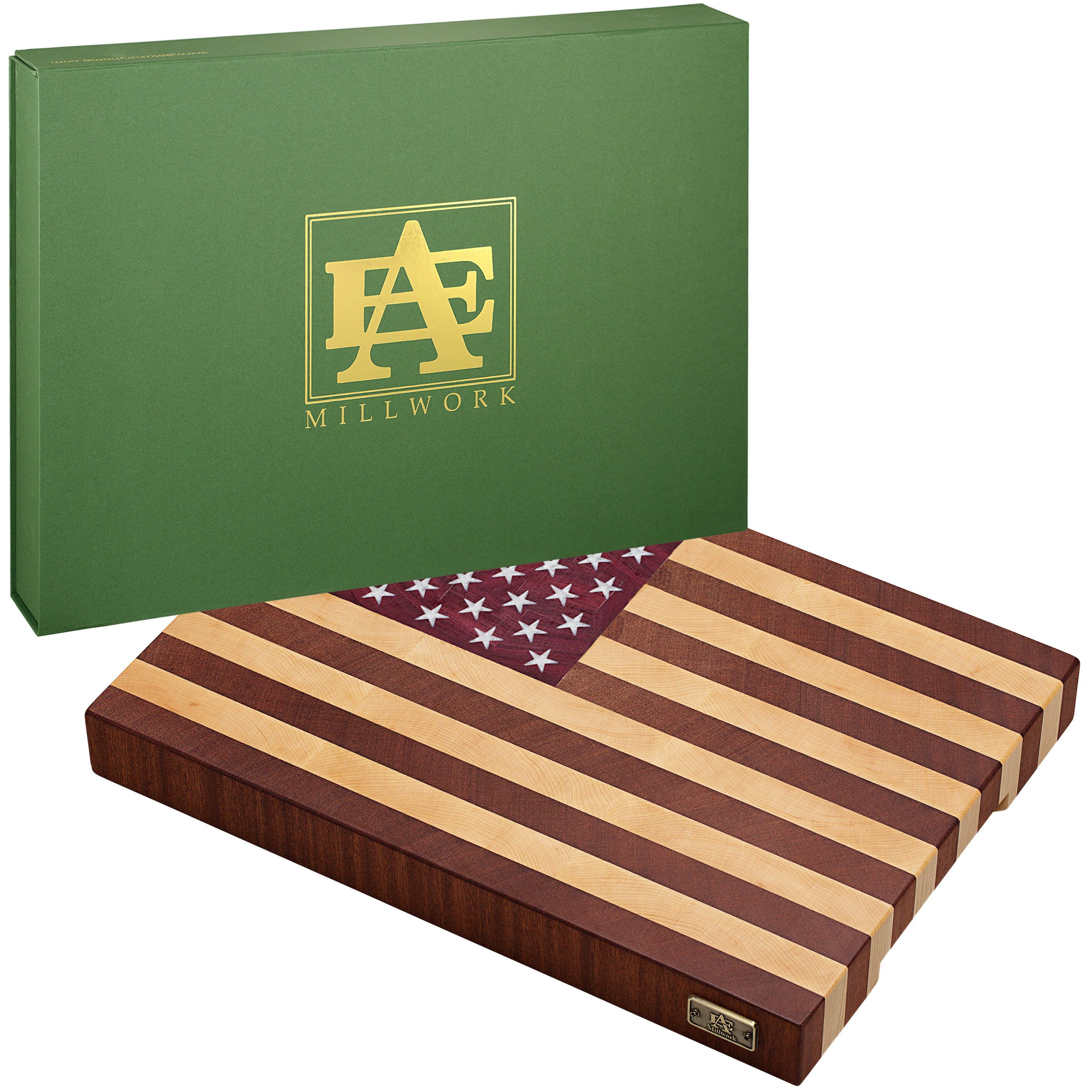 Patriot Mahogany and Maple American Flag Cutting Board