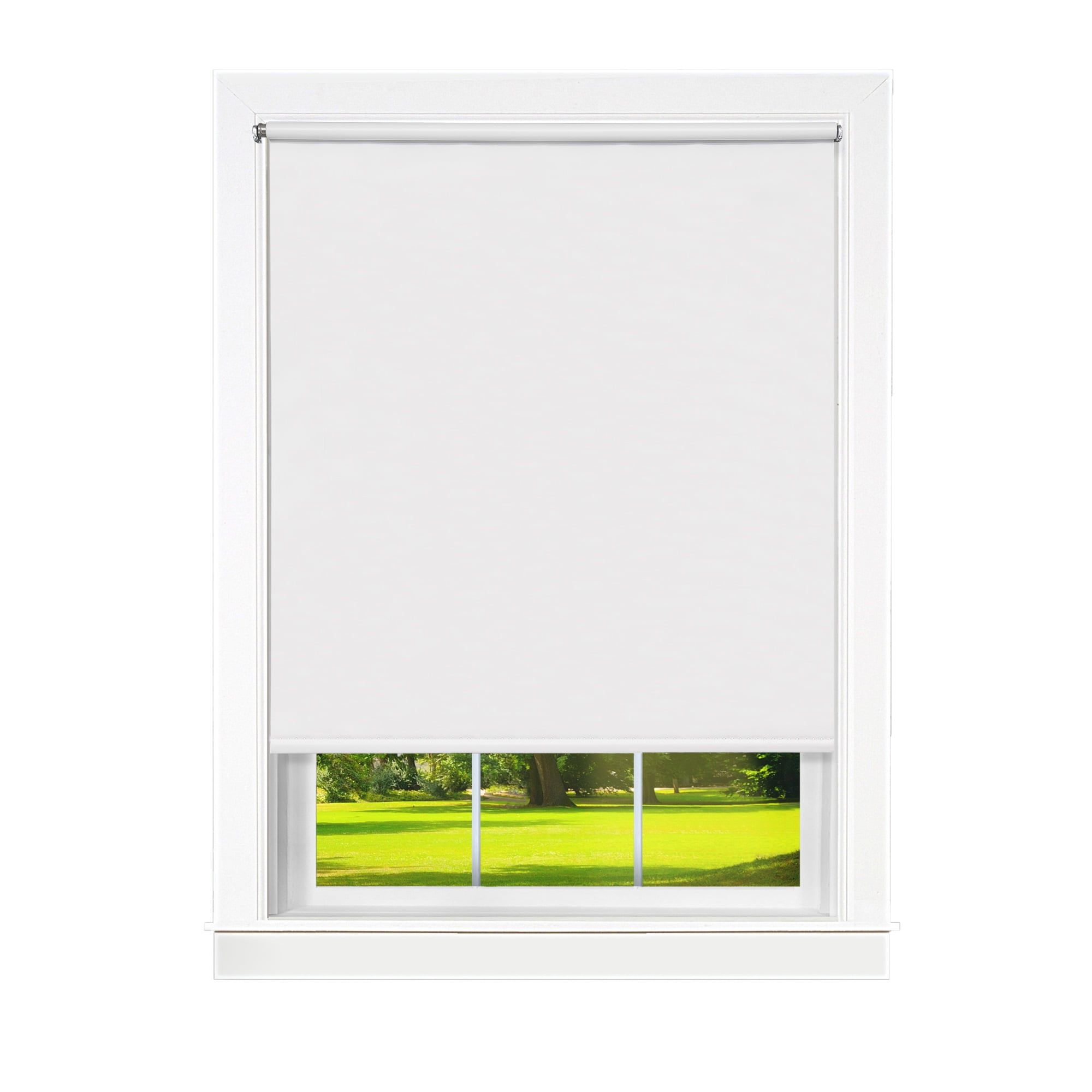 SolarGuard White Cordless Solar-Powered Vinyl Indoor Shade 37x72