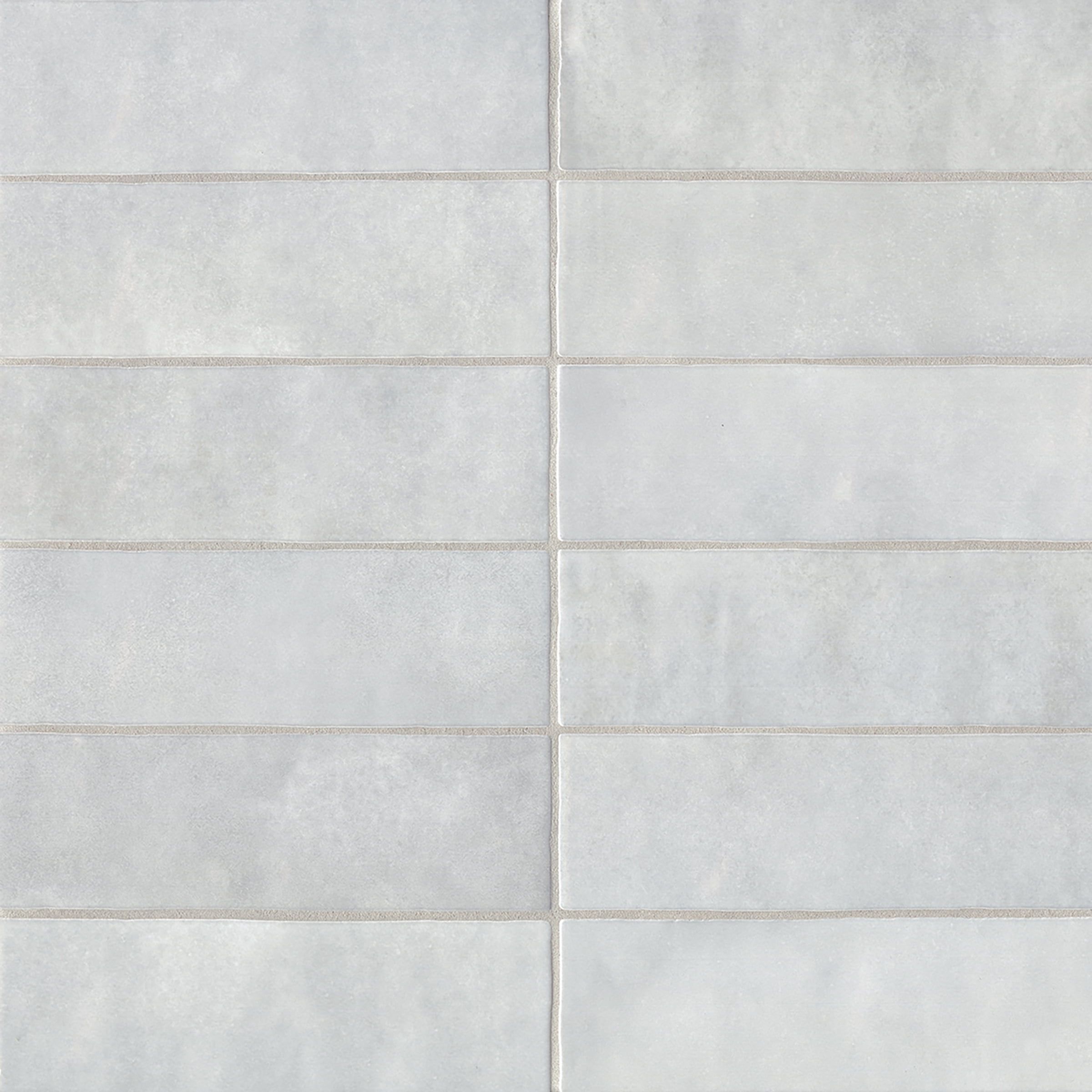 Cloe Gloss Gray Ceramic Wall Tile 2.5" x 8" (76-Pack)