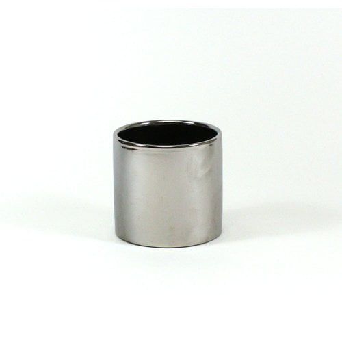 Silver Ceramic Cylinder Table Vase 5" x 5.5"