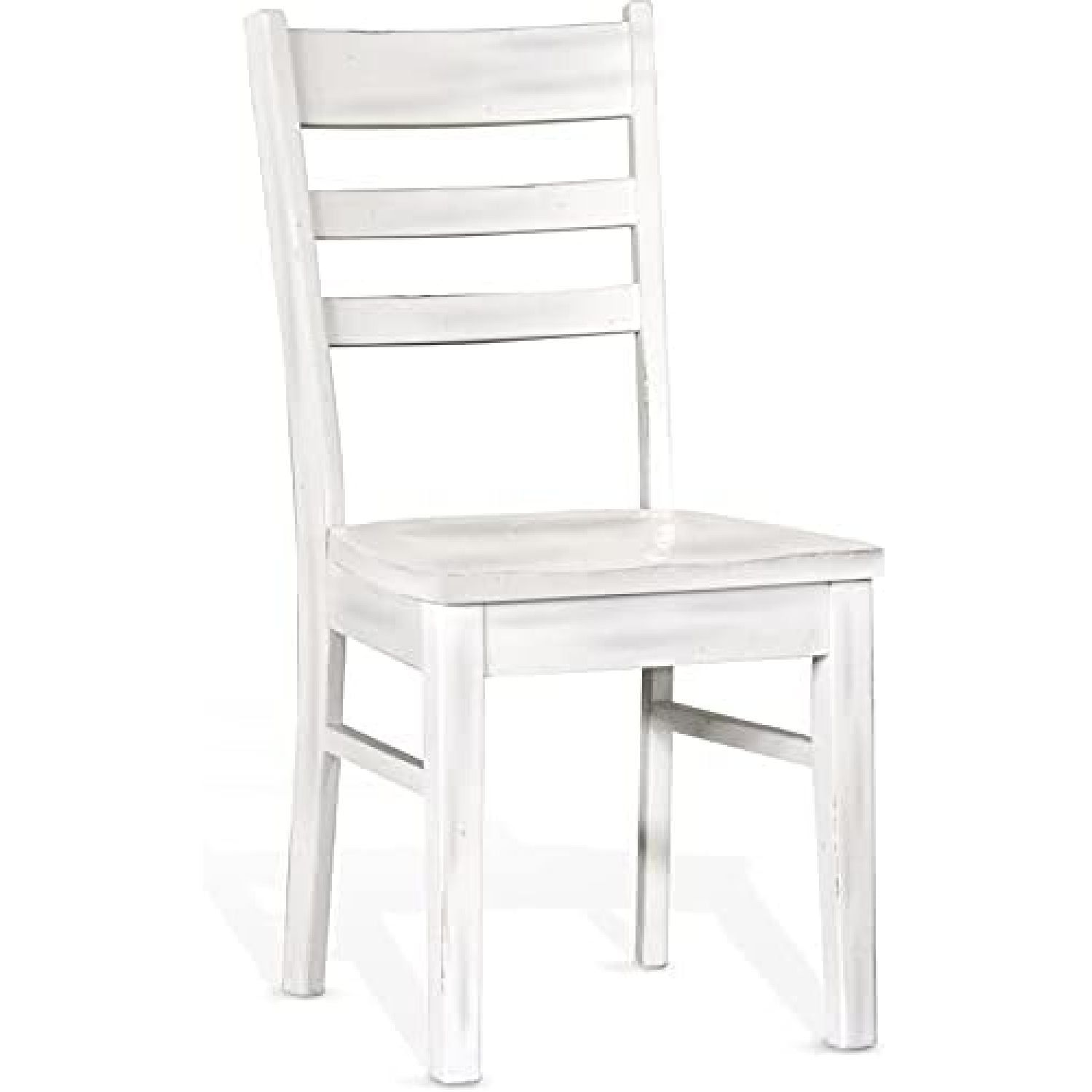 Bayside 37" Coastal Ladderback Chair in Marble White with Arm Rest