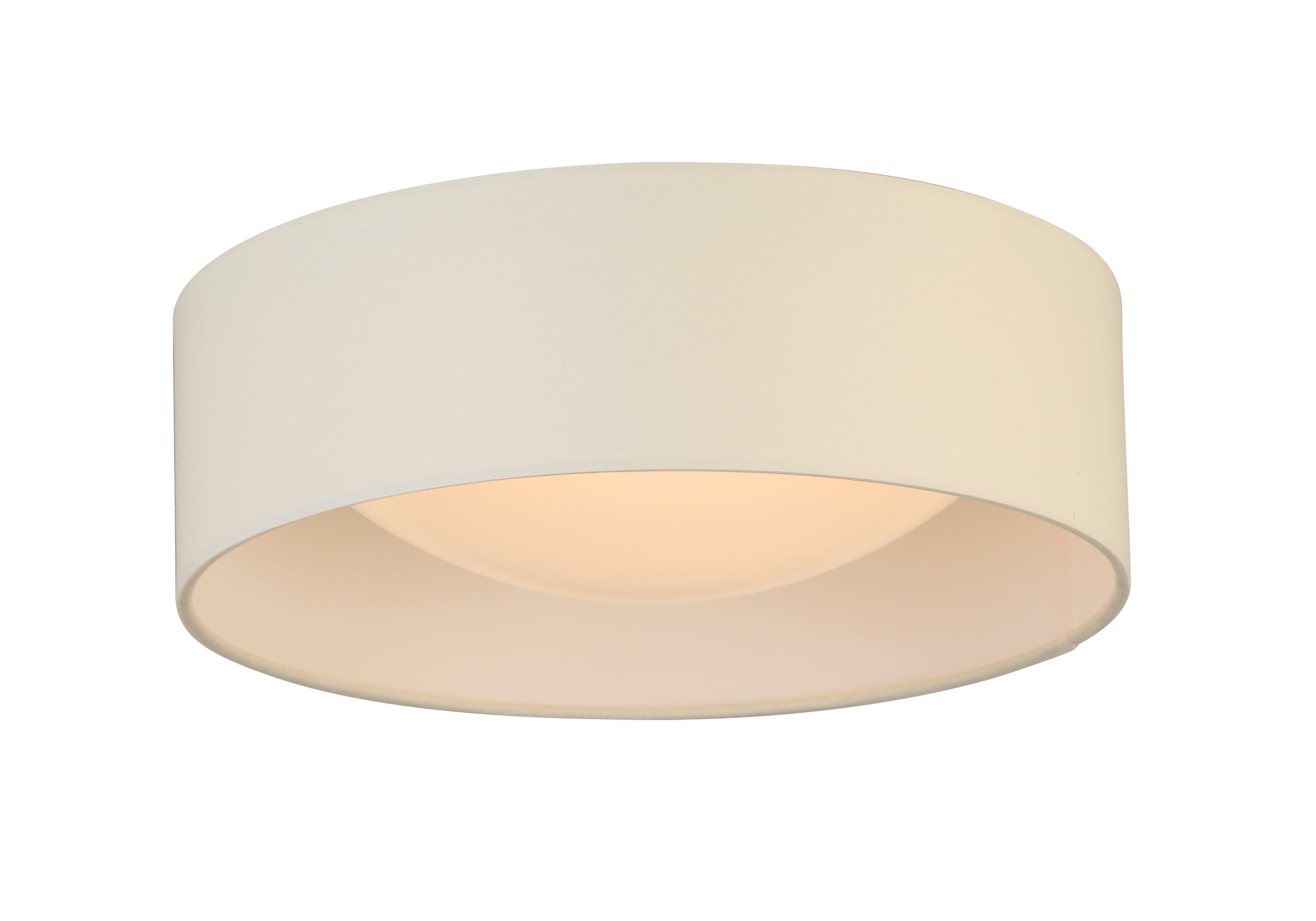 White 12" LED Drum Flush Mount Ceiling Light