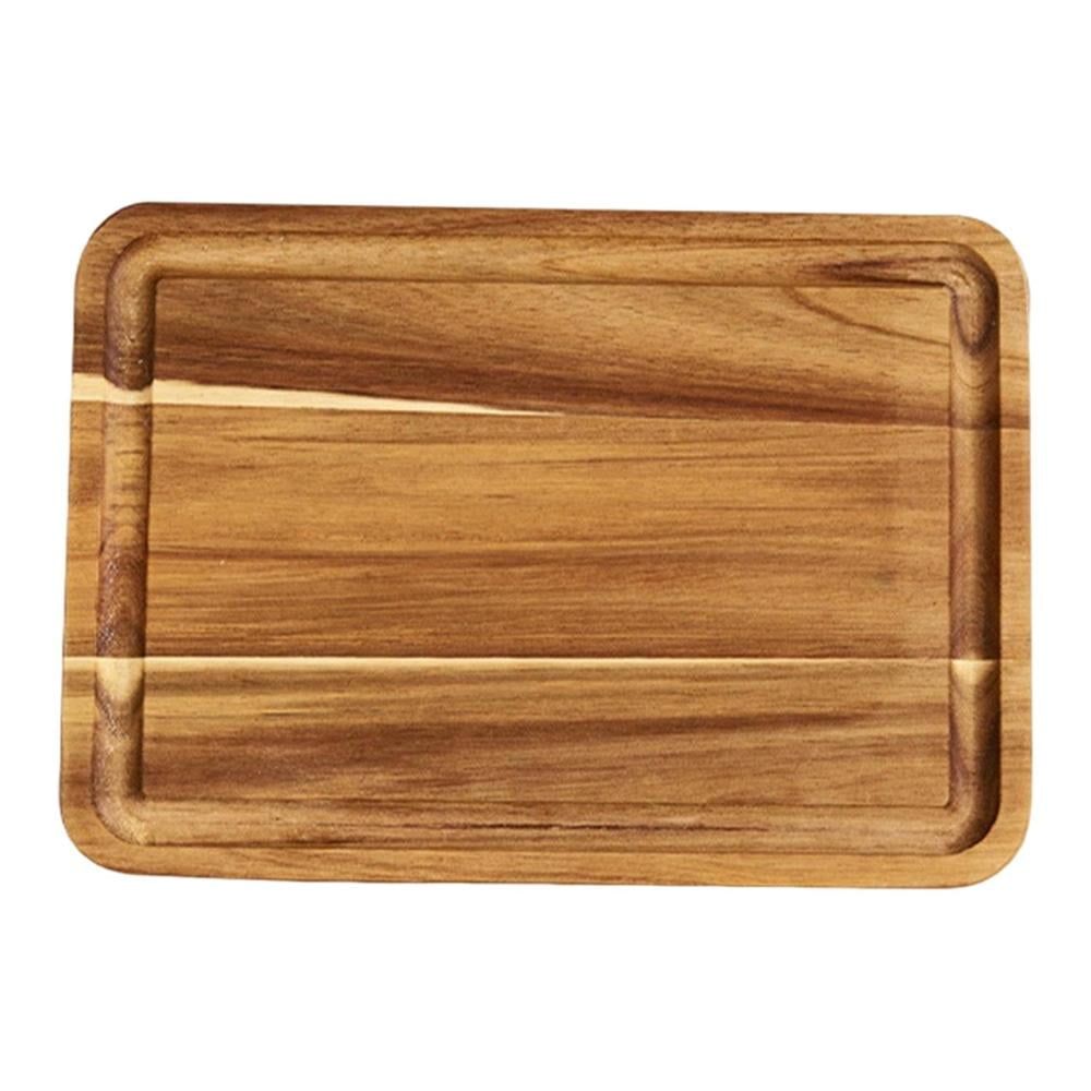 Acacia Wood Rectangular Cutting Board with Juice Groove