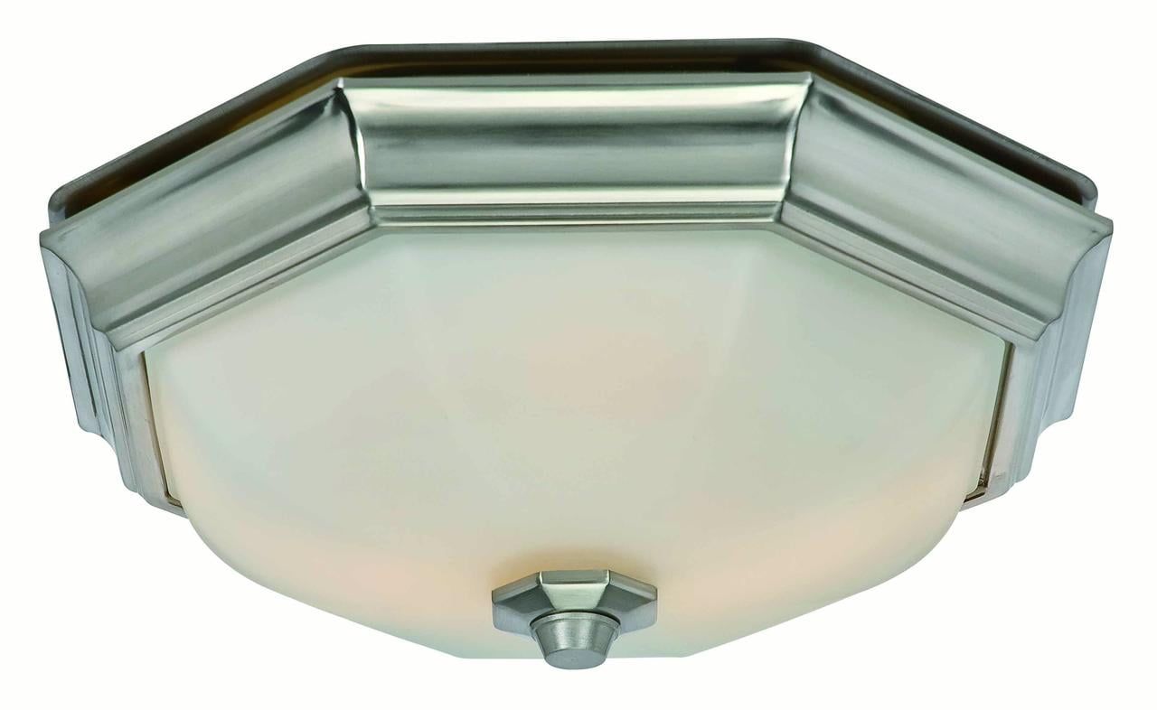 Brushed Nickel Octagonal LED Bathroom Ceiling Light