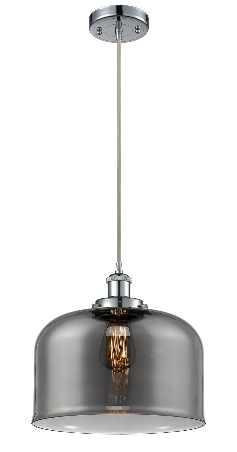 Ballston Urban Mini Pendant in Plated Smoke and Polished Chrome