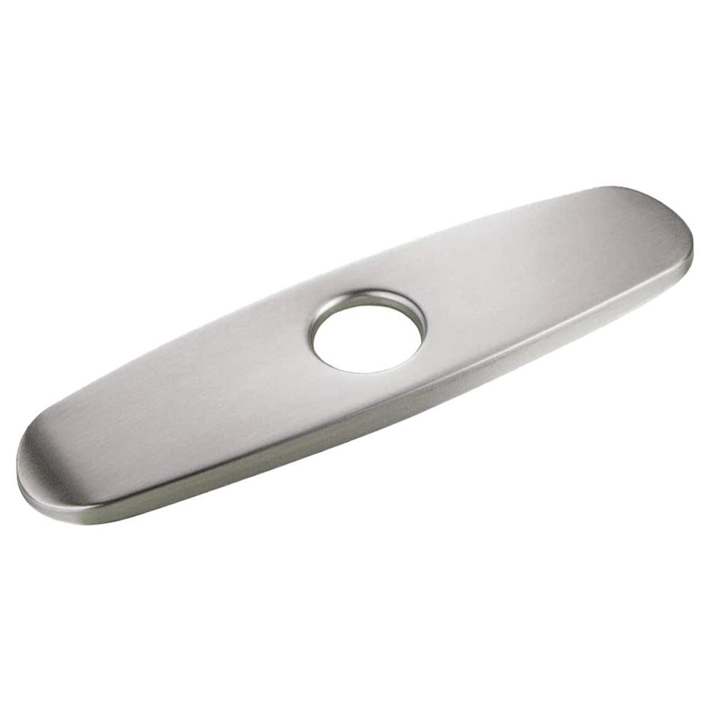 Brushed Nickel 10-Inch Stainless Steel Faucet Deck Plate