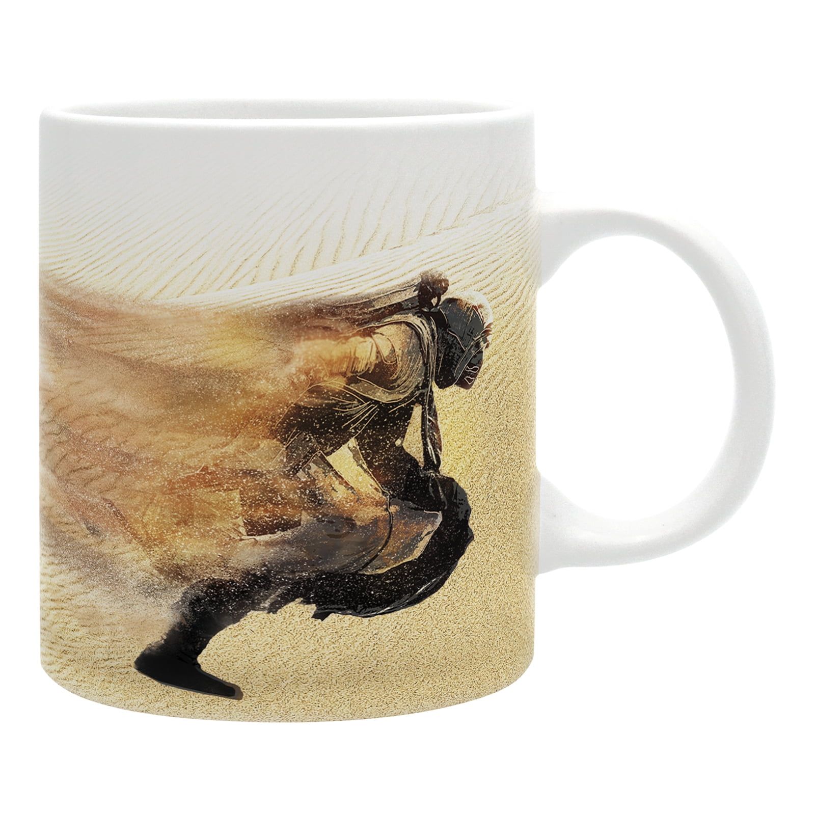 Dune Inspired Ceramic Mug with Sci-Fi Design, 16 oz