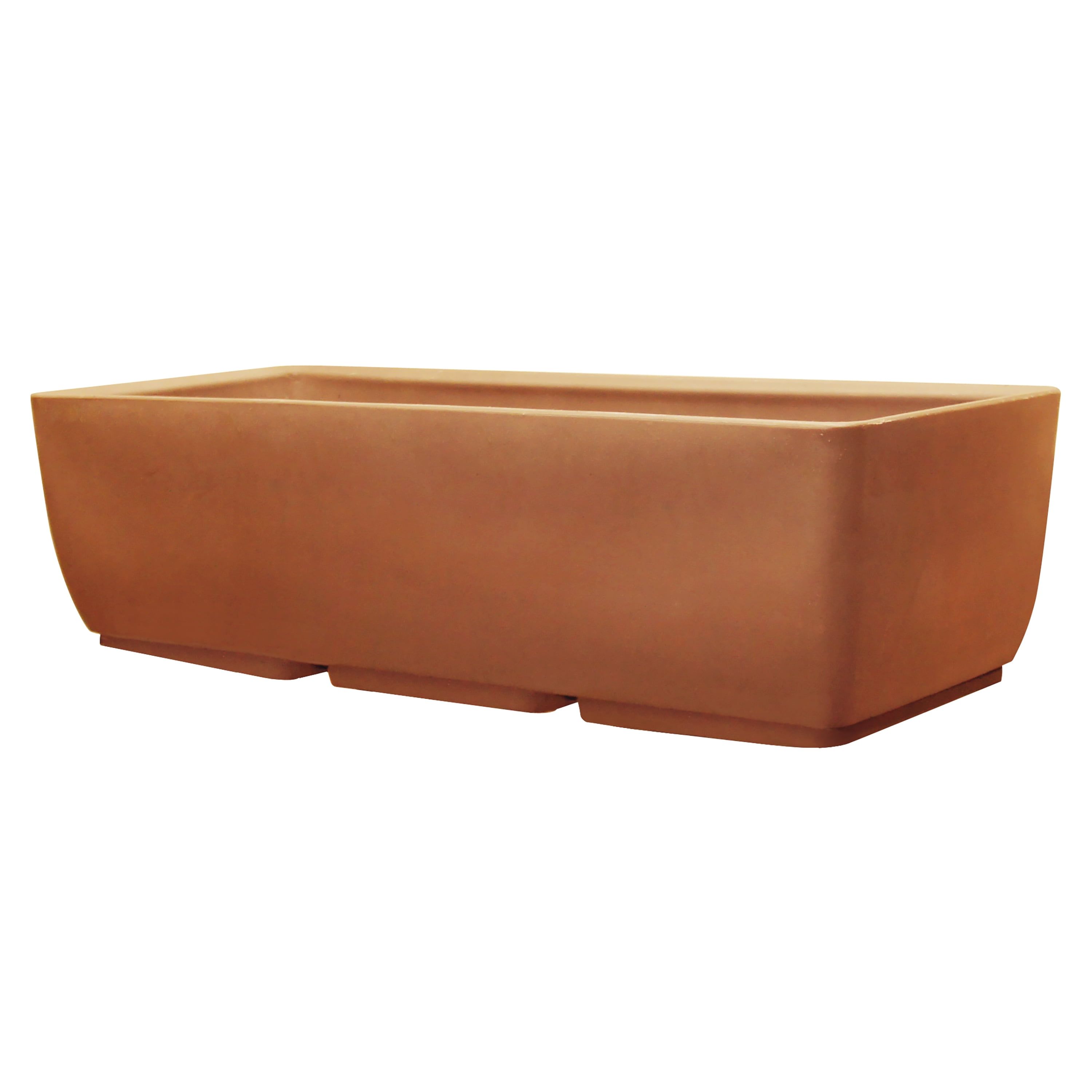 Terra Cotta Large Rectangular Rust-Resistant Planter for Indoor & Outdoor