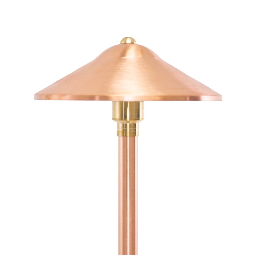 Copper 25" LED Pathway Light with 9" Shade