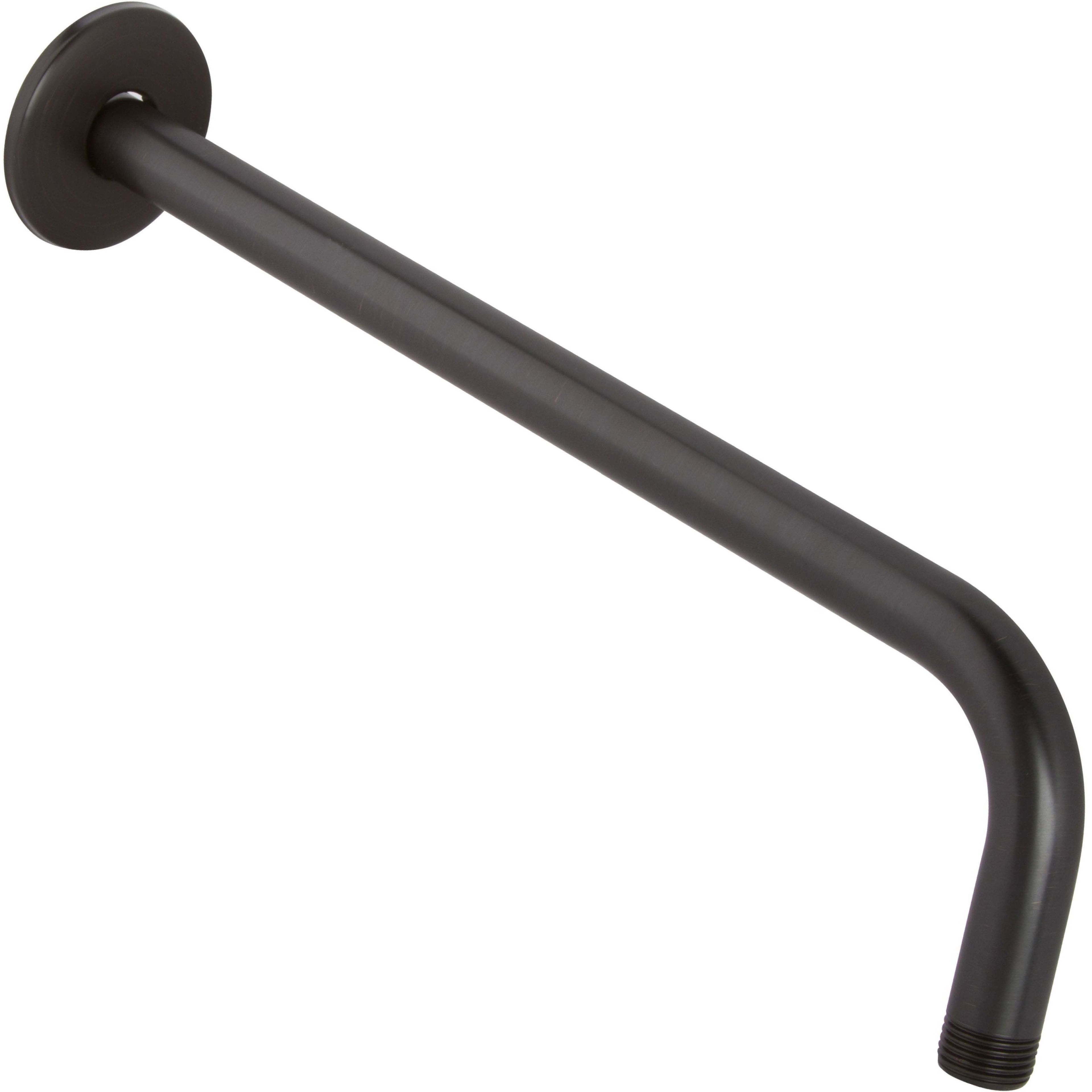 12-Inch Oil-Rubbed Bronze Wall-Mounted Shower Arm and Flange