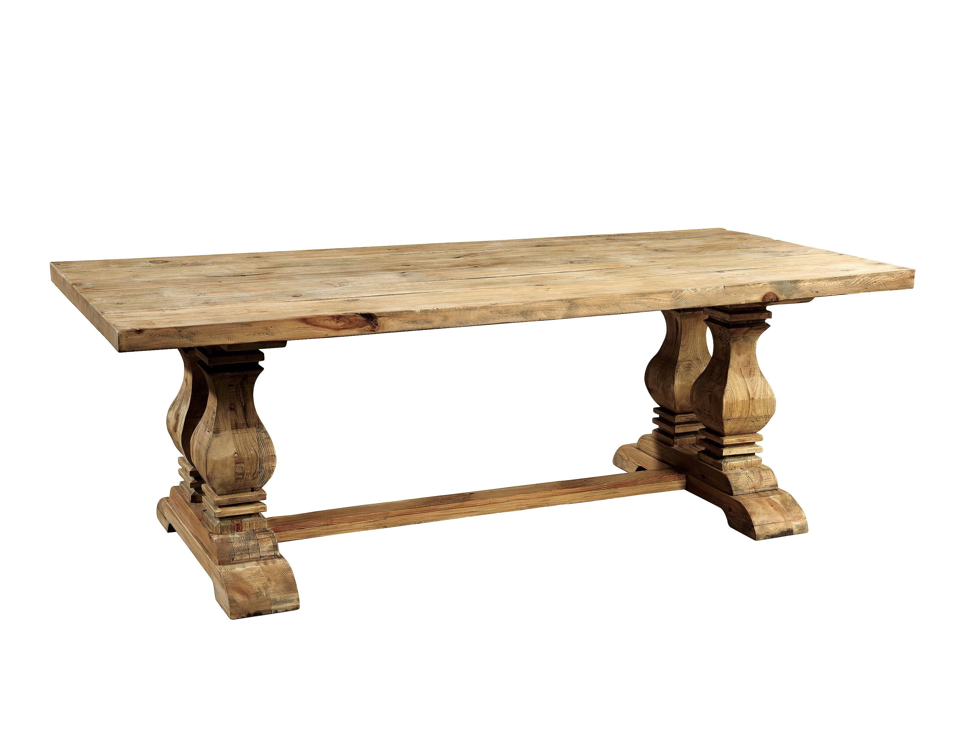 87" Rustic Reclaimed Pine Farmhouse Dining Table