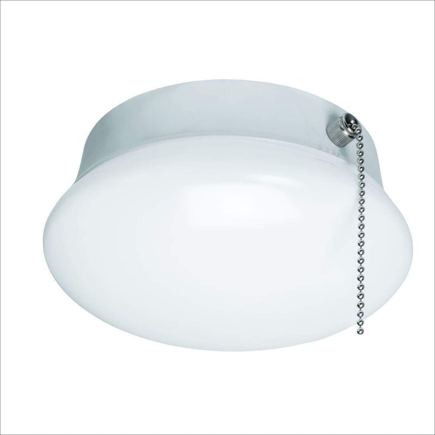 7-Inch Bright White LED Ceiling Flushmount with Pull Chain