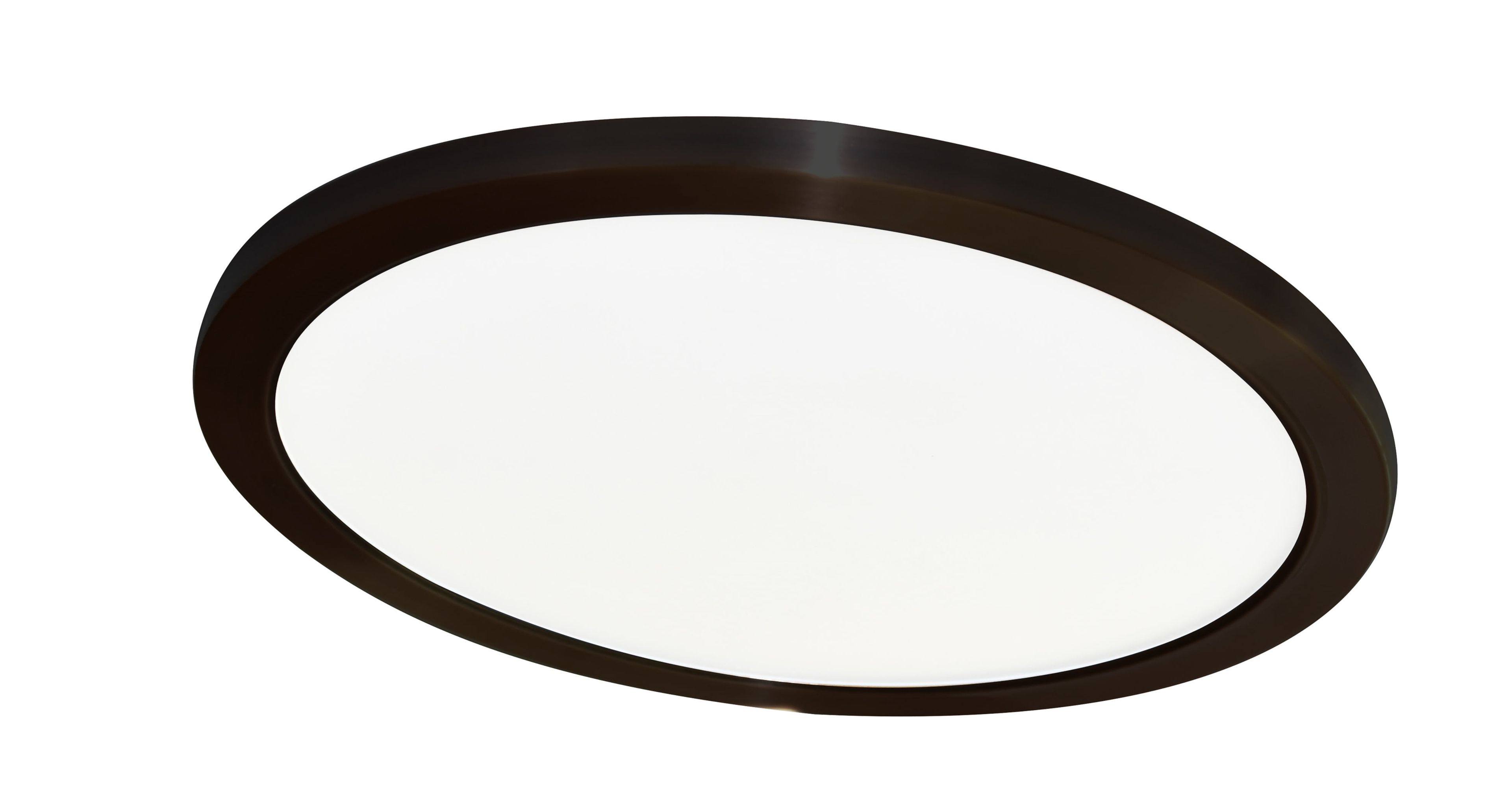 White Glass 16" LED Flush Mount Light