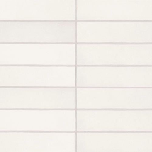 Shoji White Matte Ceramic Subway Wall Tile 2.5" x 10"