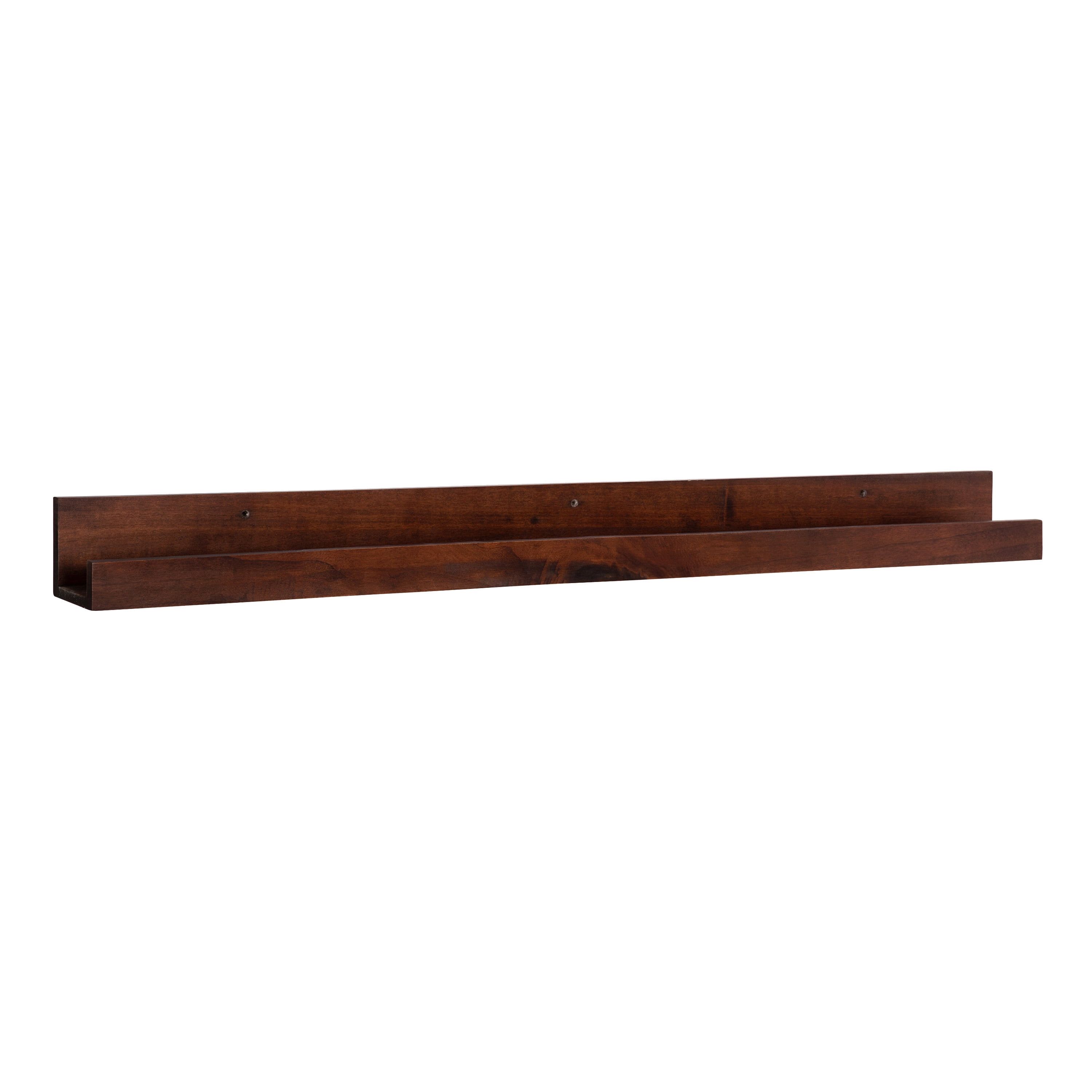 Walnut Brown 46.25" Floating Wall Shelf for Living Room/Bedroom