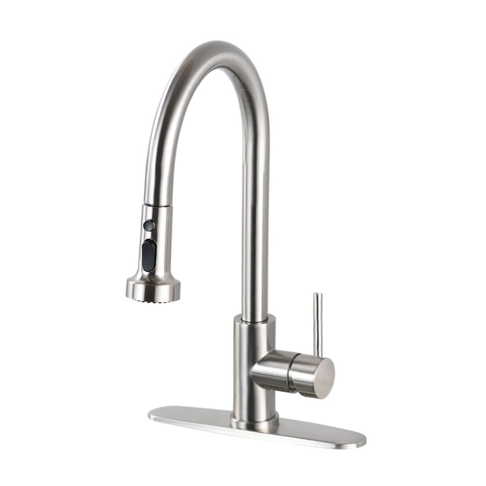 Brushed Nickel Single Handle Pull Down Kitchen Faucet