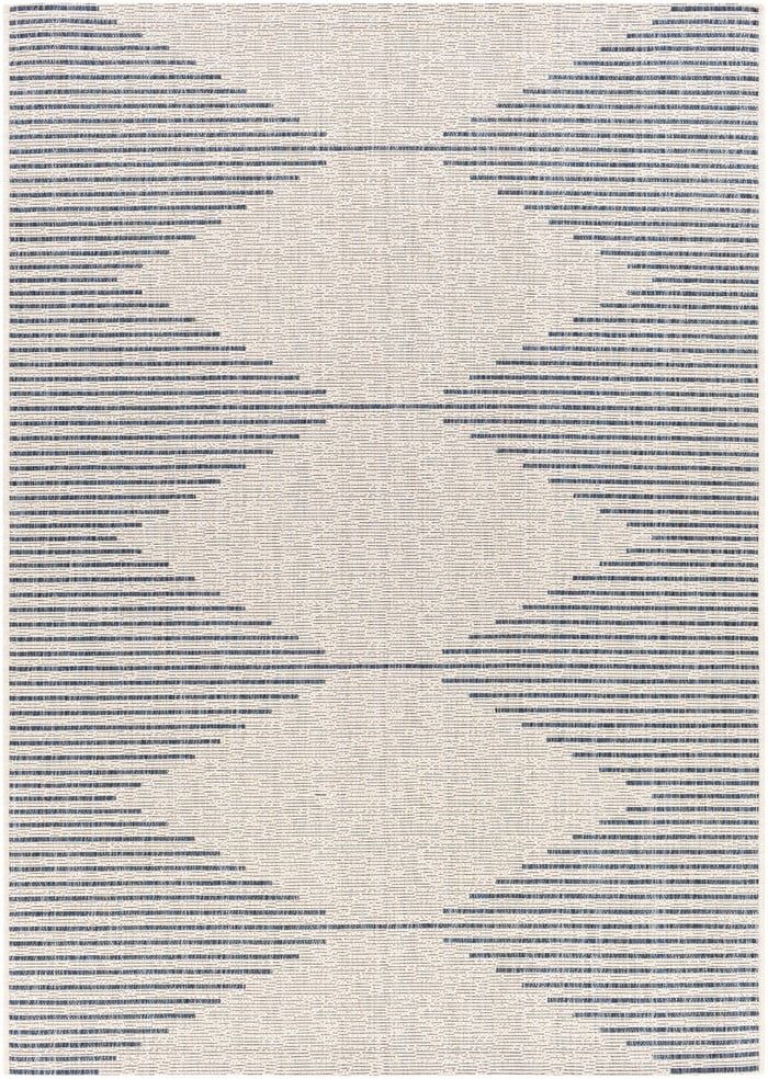 Eagean EAG-2349 7'10" Square Rug in Bright Blue/Navy/Pale Blue/White