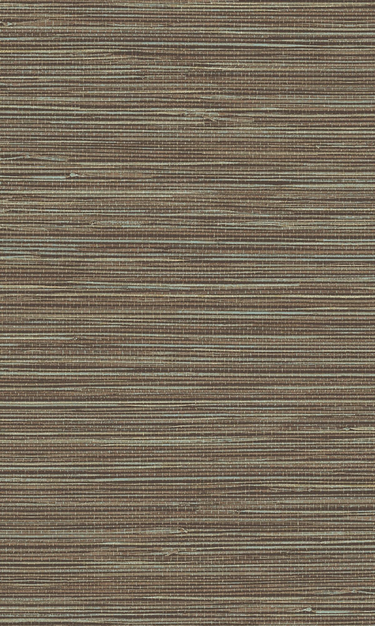 Brown and Blue Textured Grasscloth Wallpaper