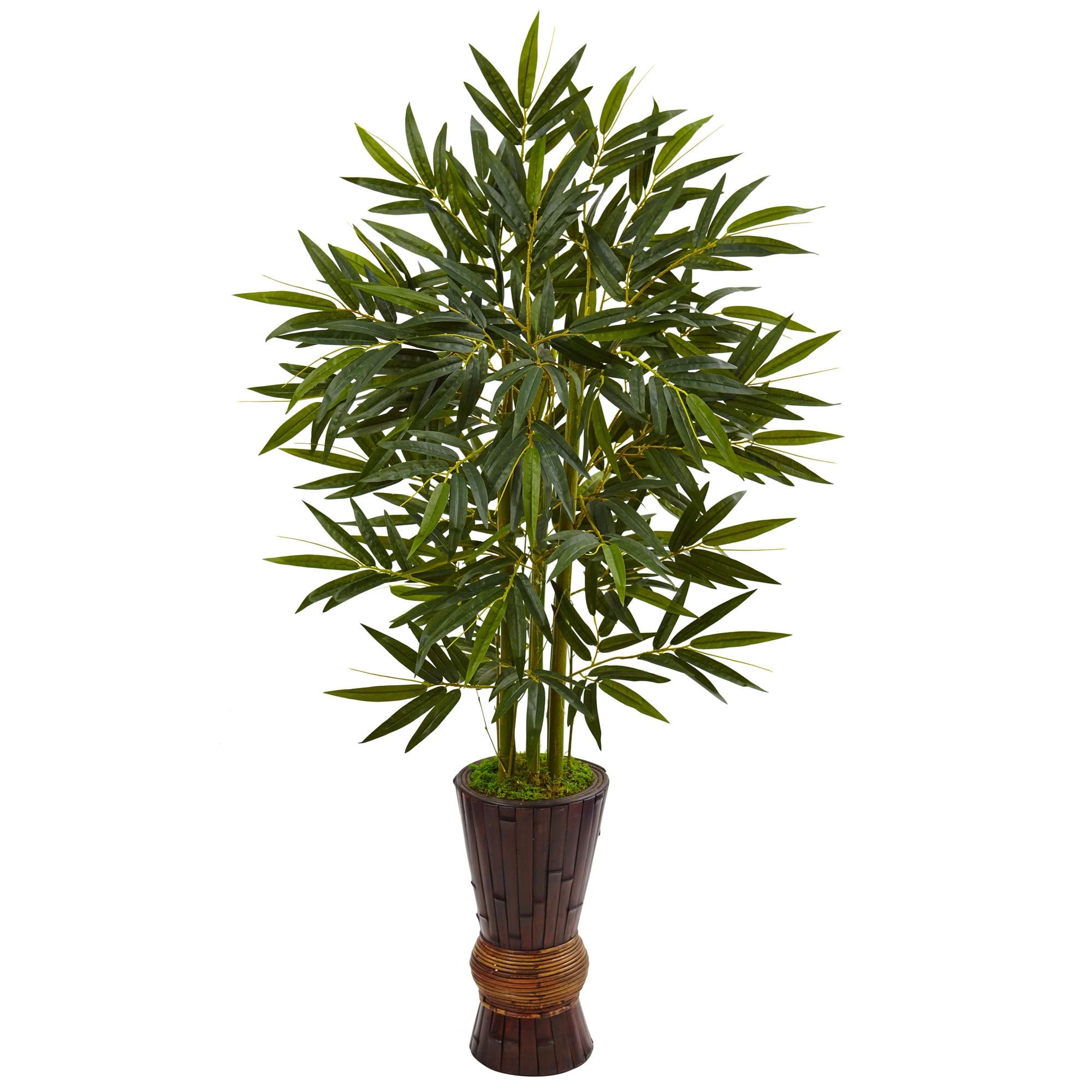 5' Silk Bamboo Tree in Bamboo Planter