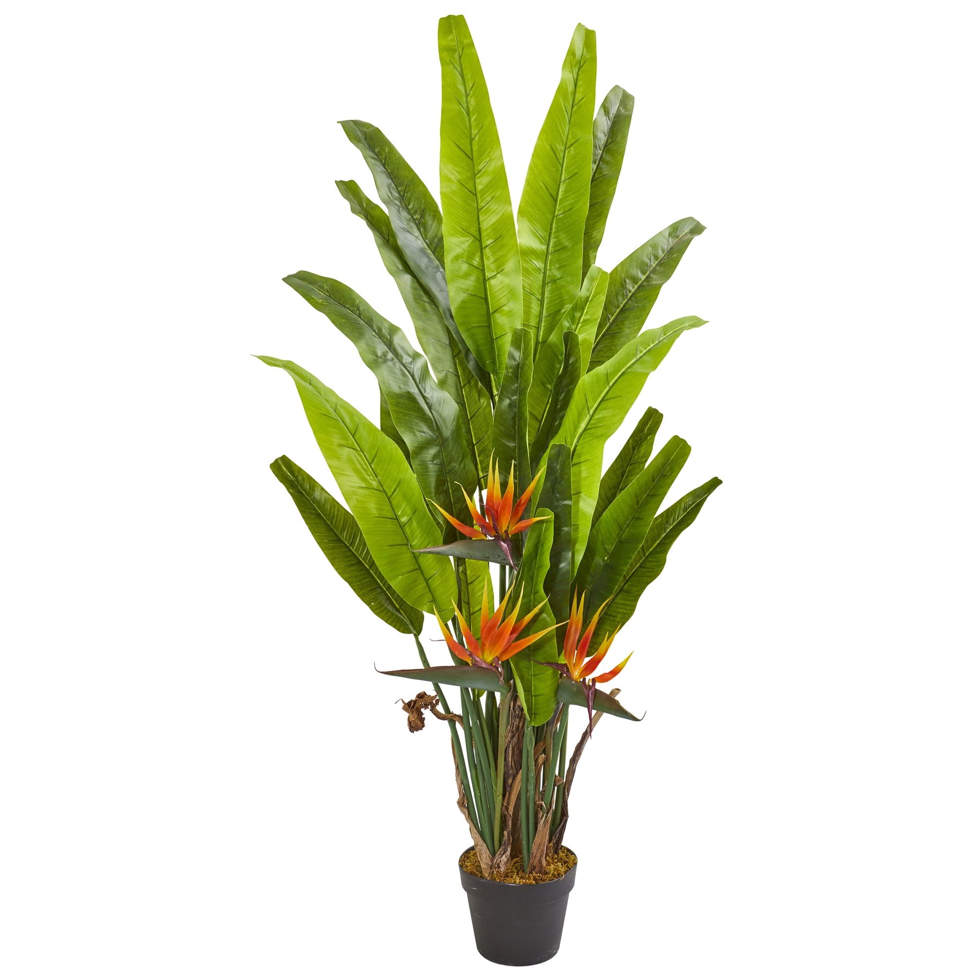 54'' Green Plastic Outdoor Artificial Bird of Paradise Plant