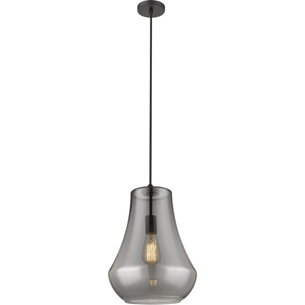 Fairfield Matte Black Glass Mini Pendant Light