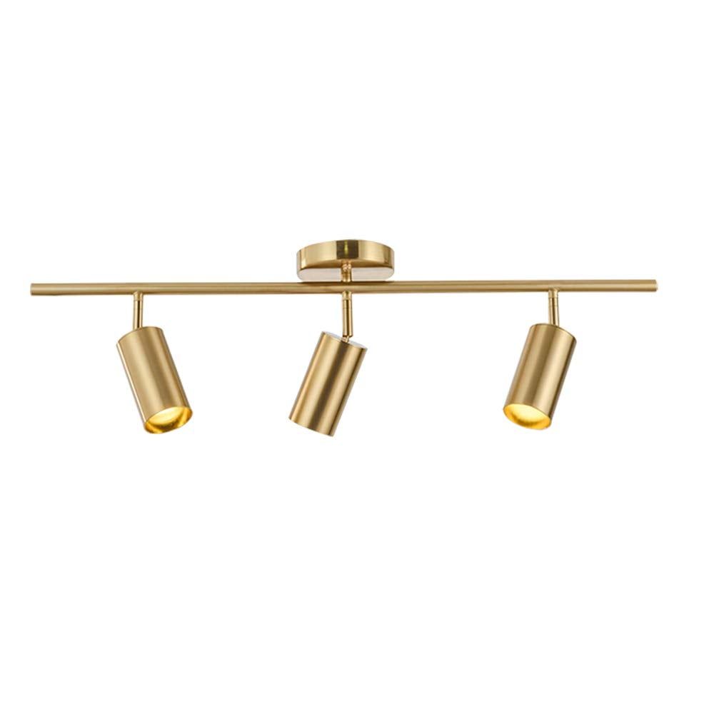 Adjustable 3-Light Brushed Brass LED Ceiling Spotlight