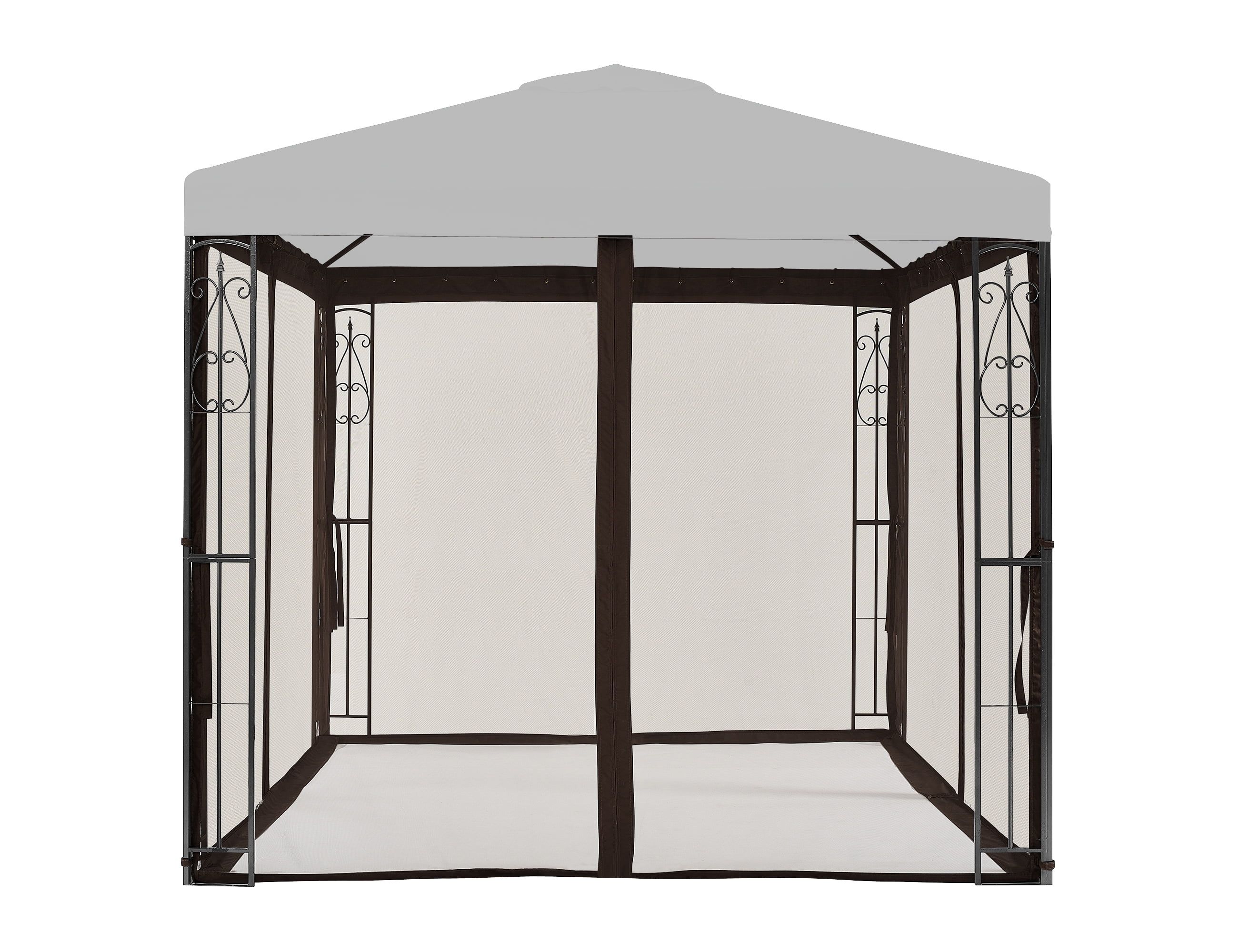 Universal Brown Polyester 8' x 8' Gazebo Replacement Mosquito Netting