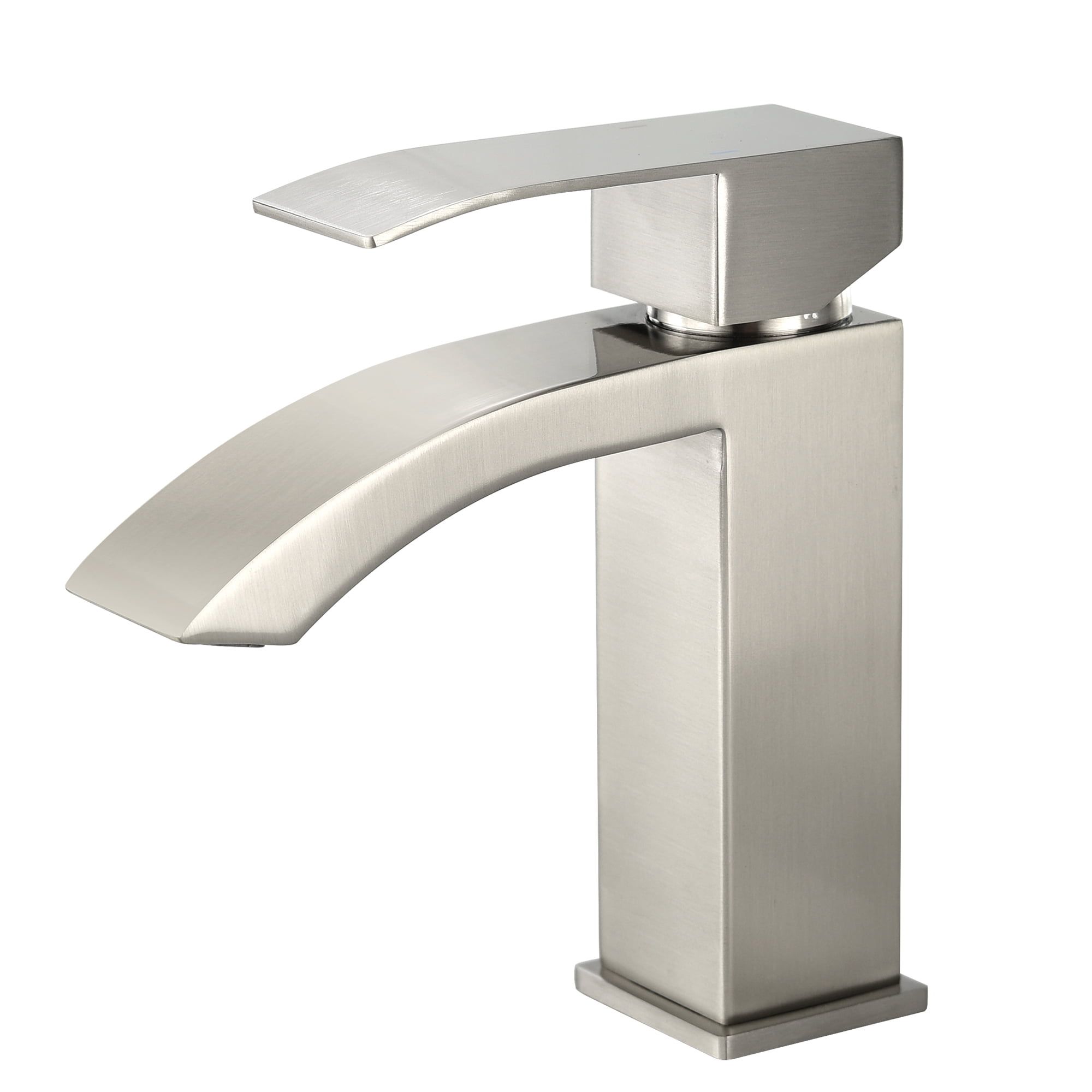 Brushed Nickel Single Handle Bathroom Faucet