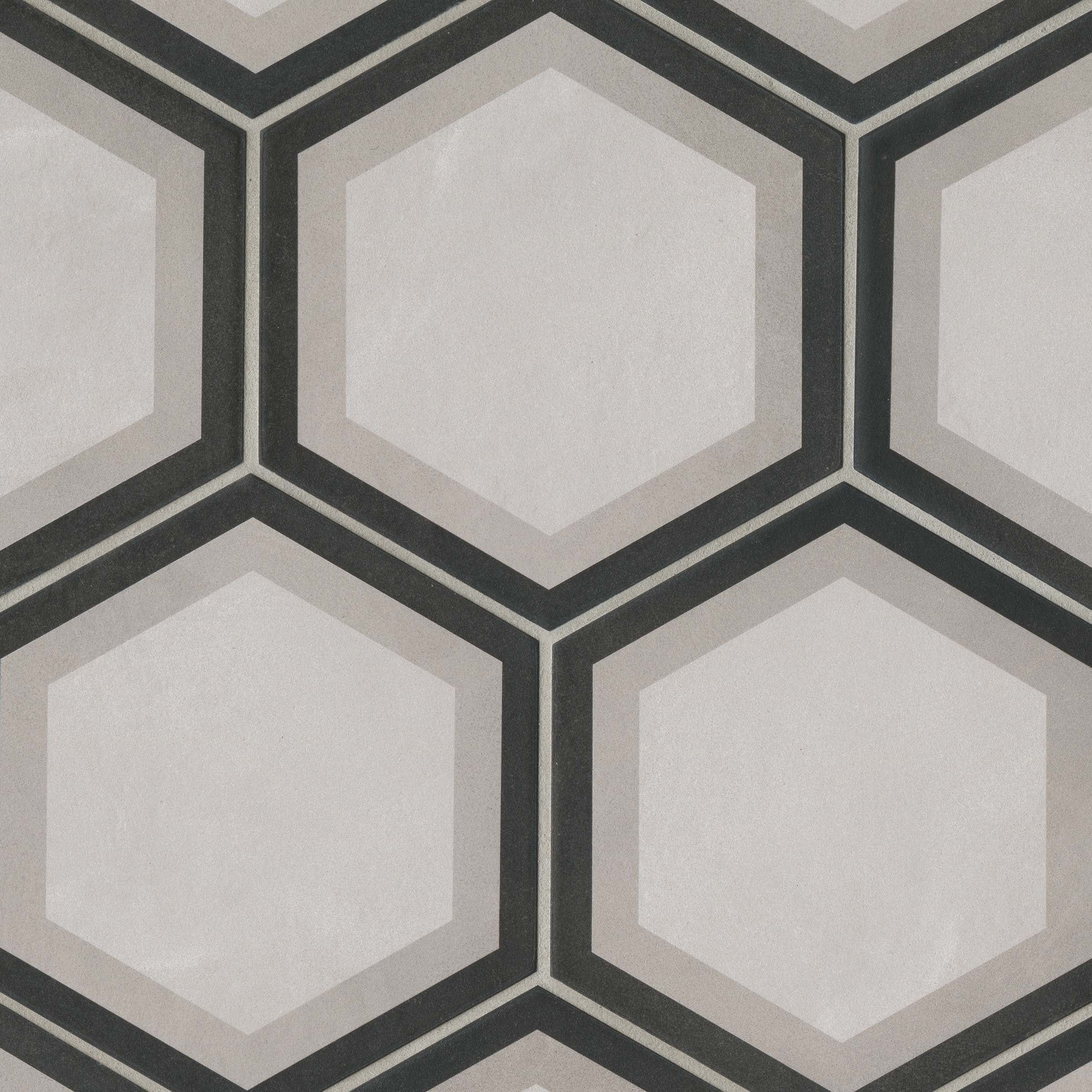 Allora Hexagon Matte Gray Porcelain Tile 8.5" x 10"