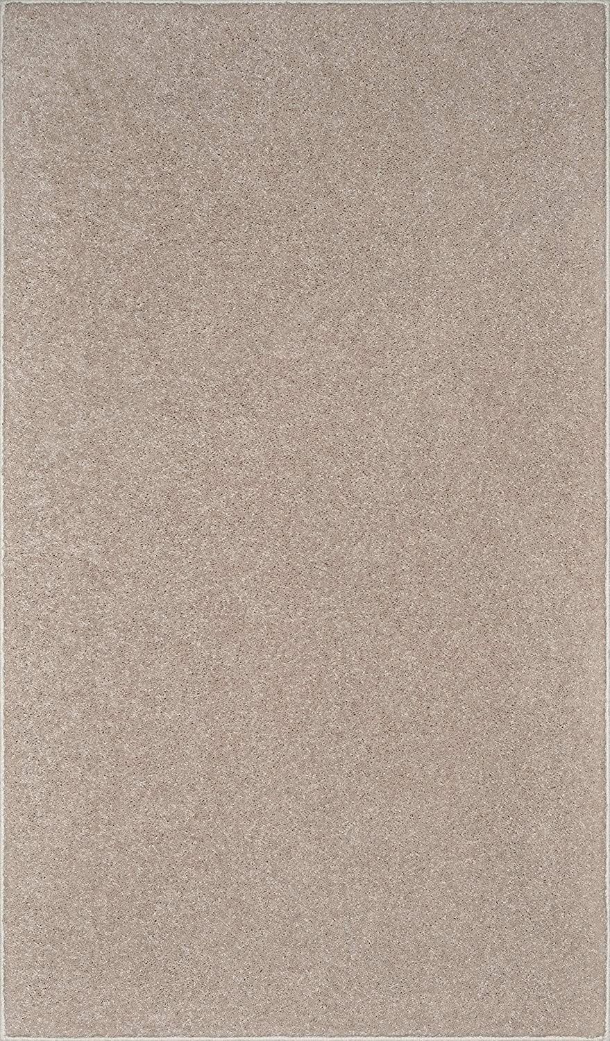 Beige Synthetic Easy Care Rectangular Area Rug 2' x 4'