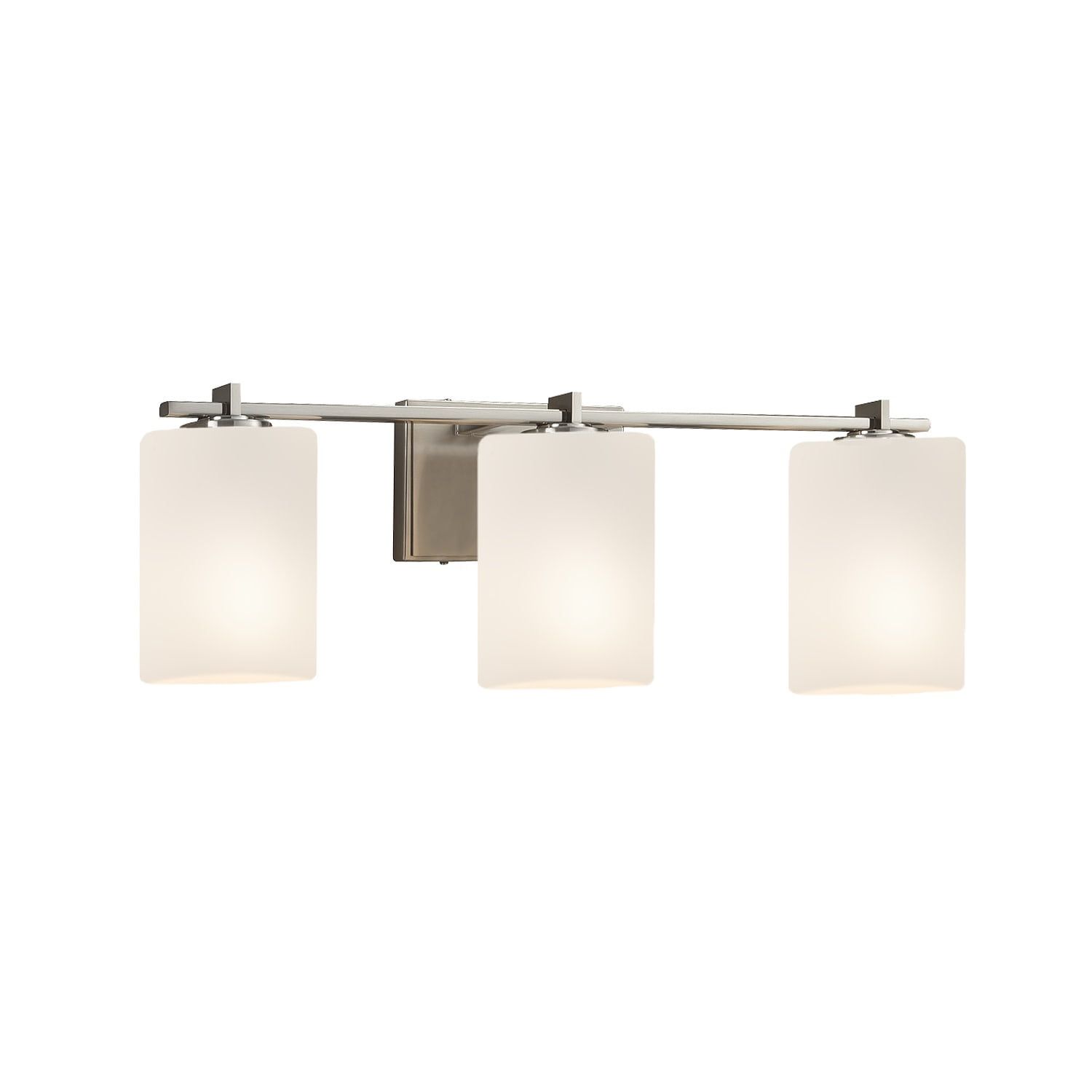 Brushed Nickel 24" Dimmable Outdoor Cylinder Vanity Light