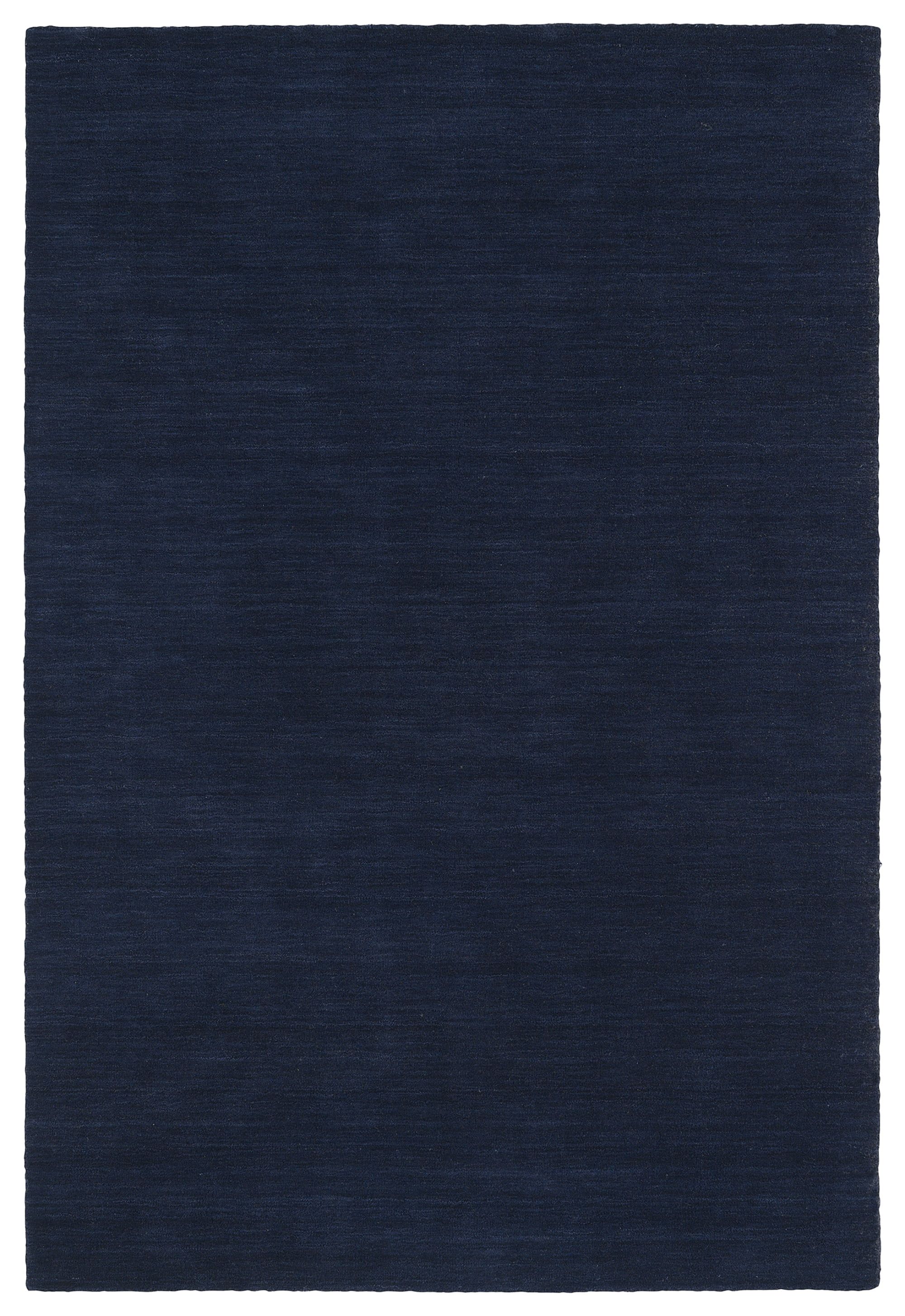 Navy Rectangular Handmade Wool Tufted Rug, 3' x 5'