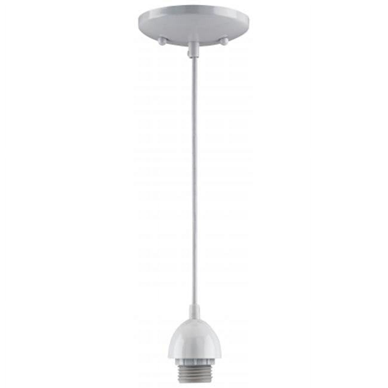 Mini Adjustable White Pendant Light with Brushed Nickel Accents