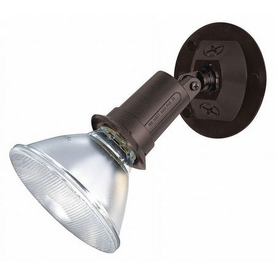 Bronze Adjustable Outdoor Security Flood Light with Steel Mount