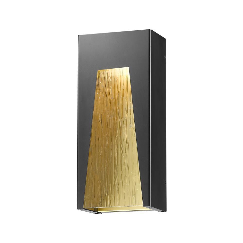 Chisel Shade Bronze 18" Dimmable Outdoor Wall Sconce