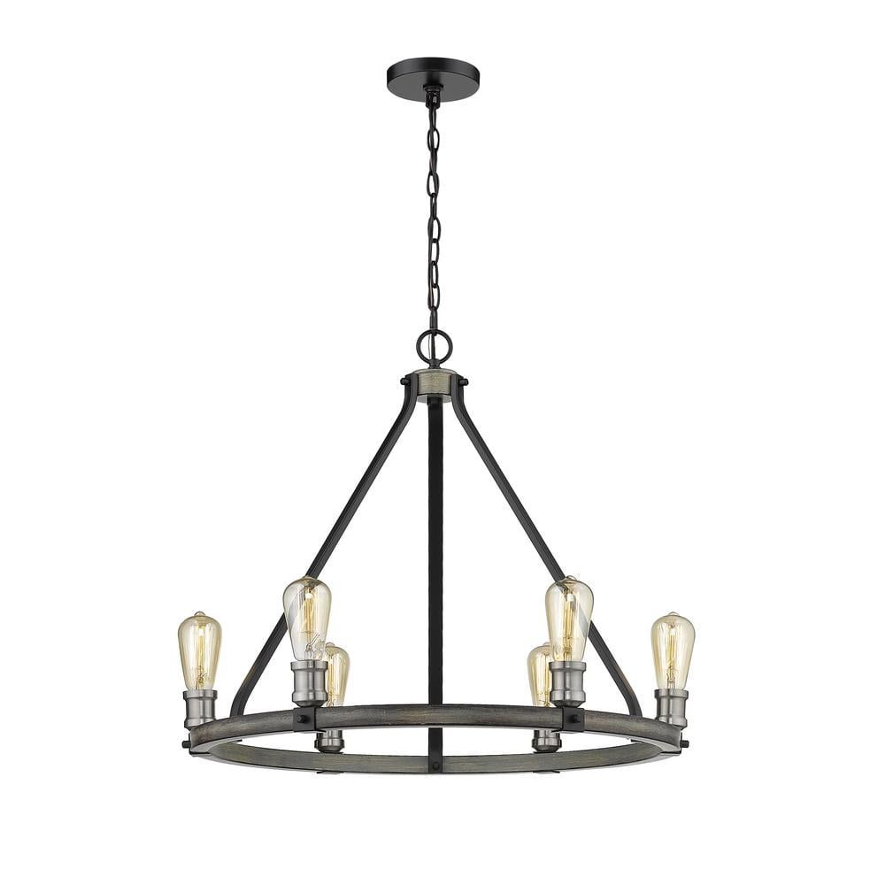 Joliet Brushed Nickel and Glass 12.25" Pendant Light