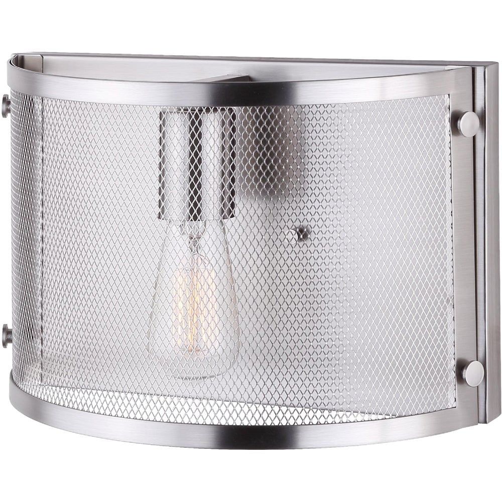 Beckett Brushed Nickel Mesh Shade Wall Sconce