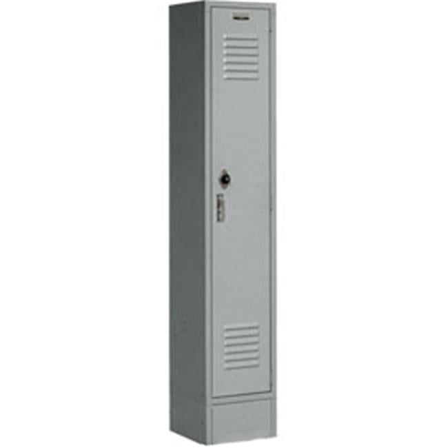 Gray Single Tier Lockable Steel Locker with Lift Latch