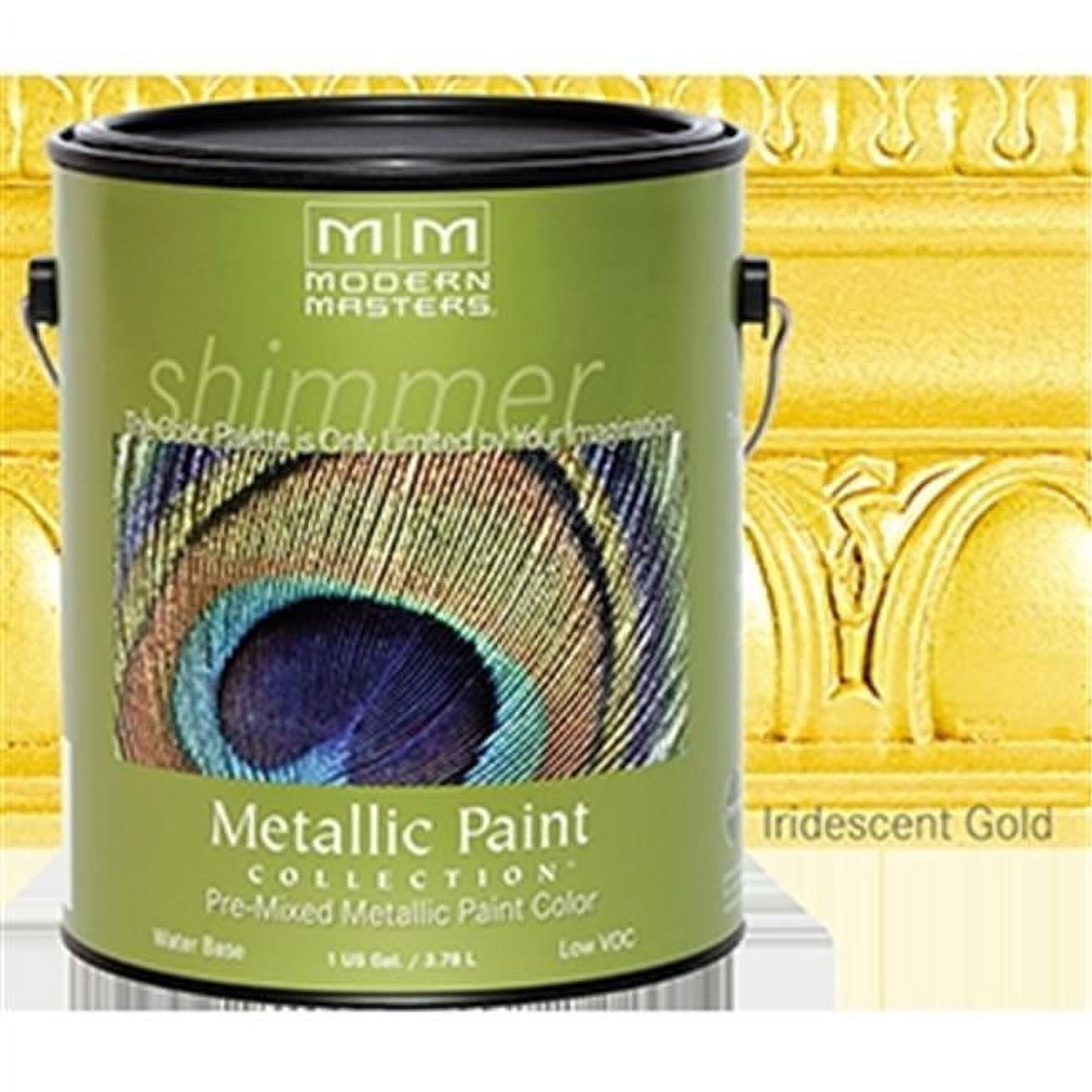 Iridescent Gold 1 Gallon Water-Based Metallic Latex Paint