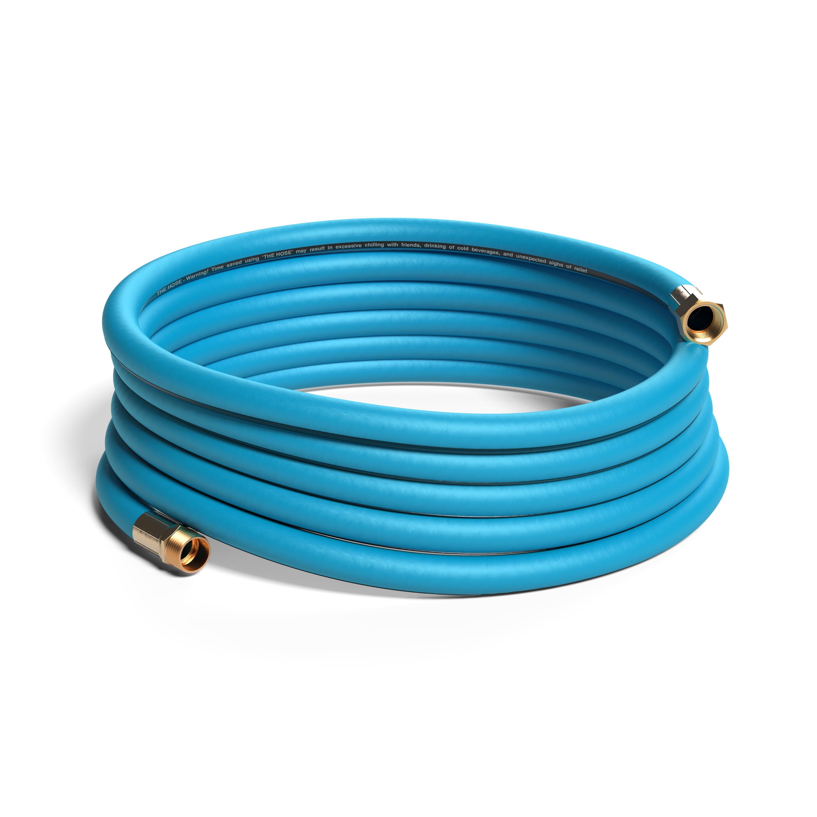 50 Ft Blue Heavy Duty Vinyl Garden Hose with Metal Couplings