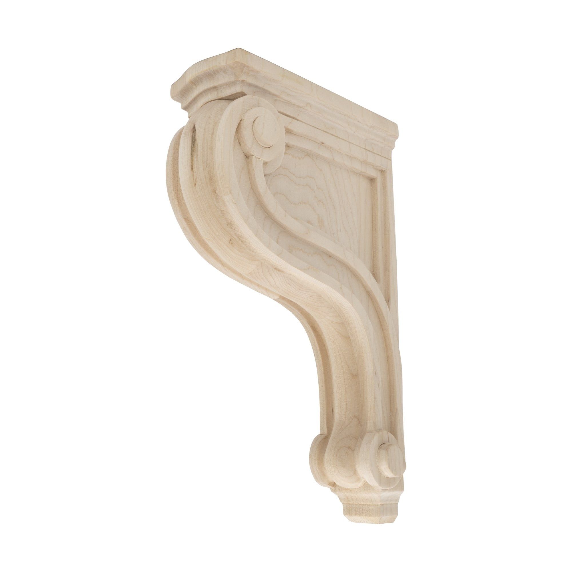 10" Unfinished Maple Classic Wood Corbel