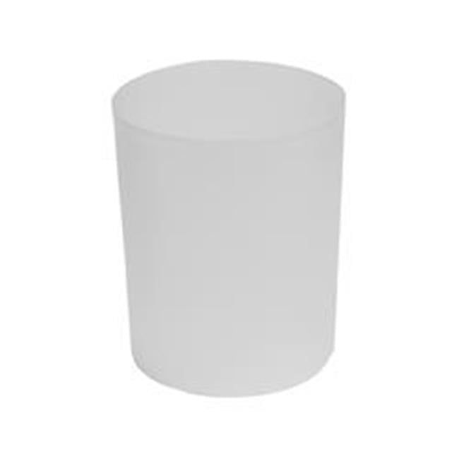 10 Liter White Polypropylene Minimalist Wastebasket