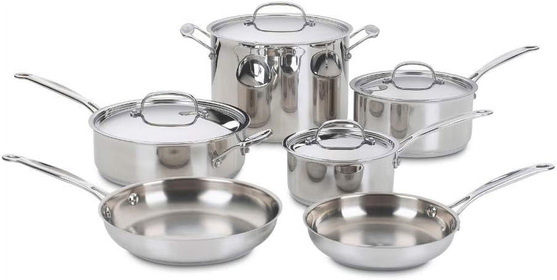 10-Piece Stainless Steel Non-Stick Cookware Set