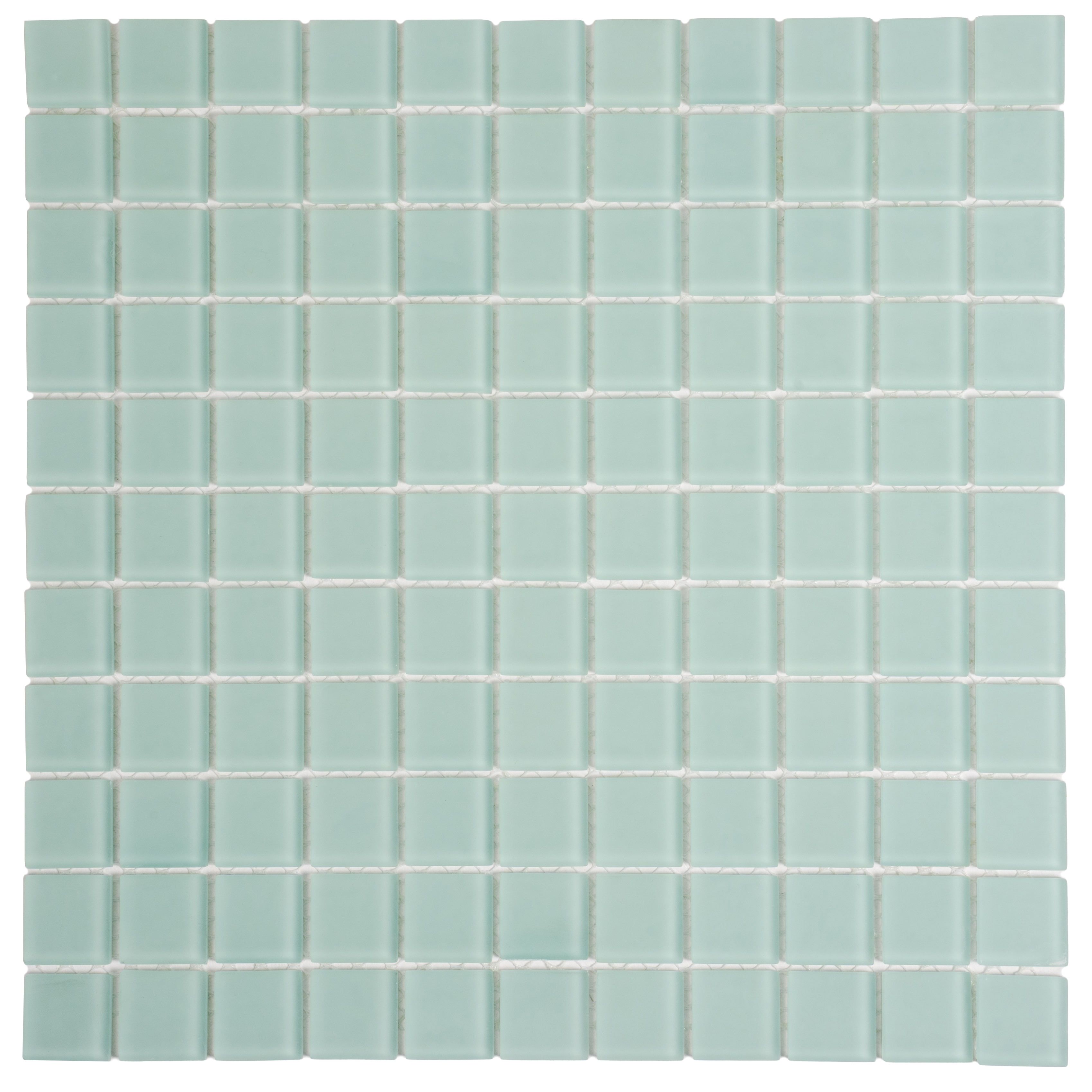 Blizzard Blue Matte Glass 12x12 Mosaic Tile