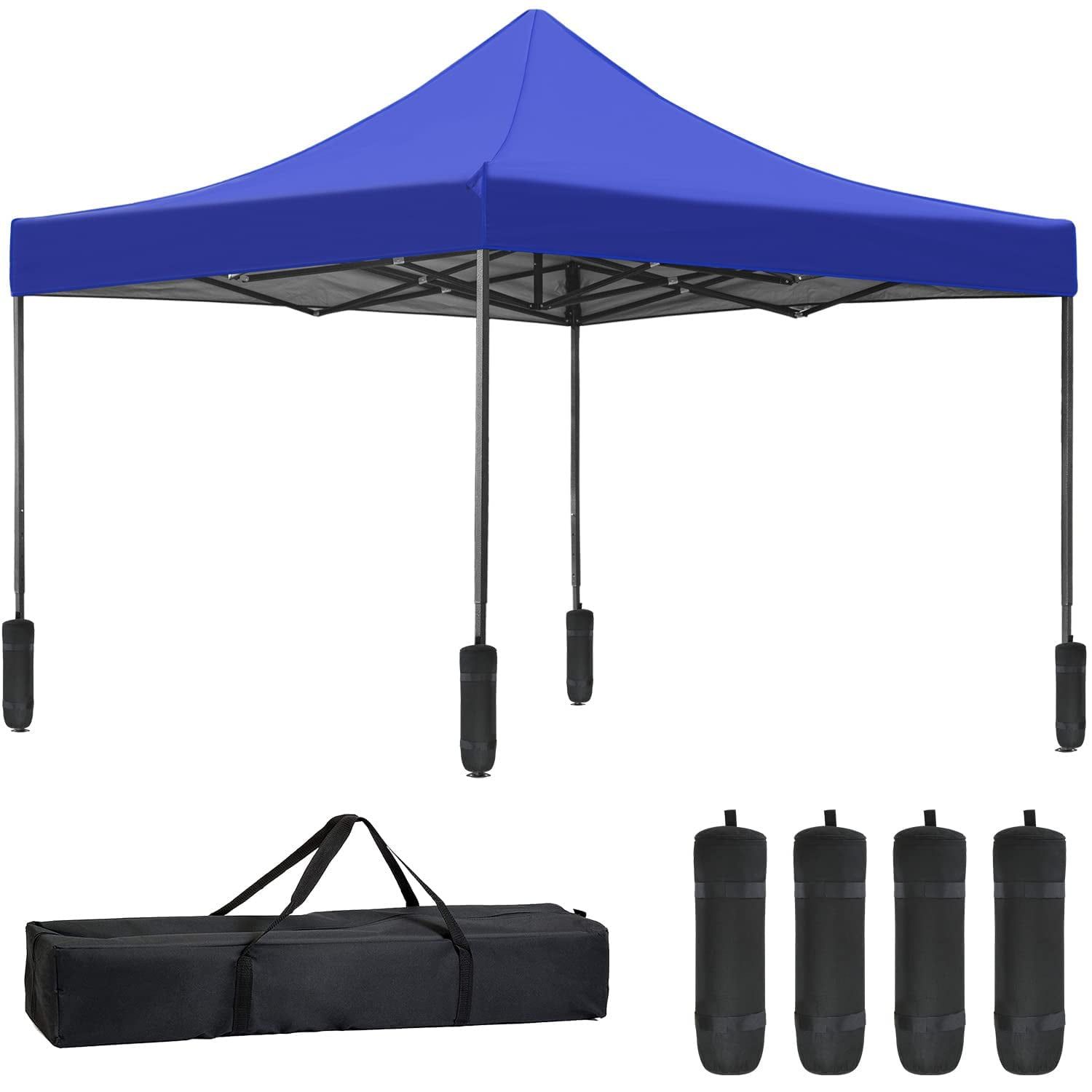 10x10 Blue Waterproof Alloy Steel Pop-Up Canopy Tent