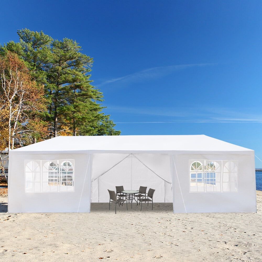 White 10'x30' Waterproof Outdoor Party Tent with Removable Sidewalls