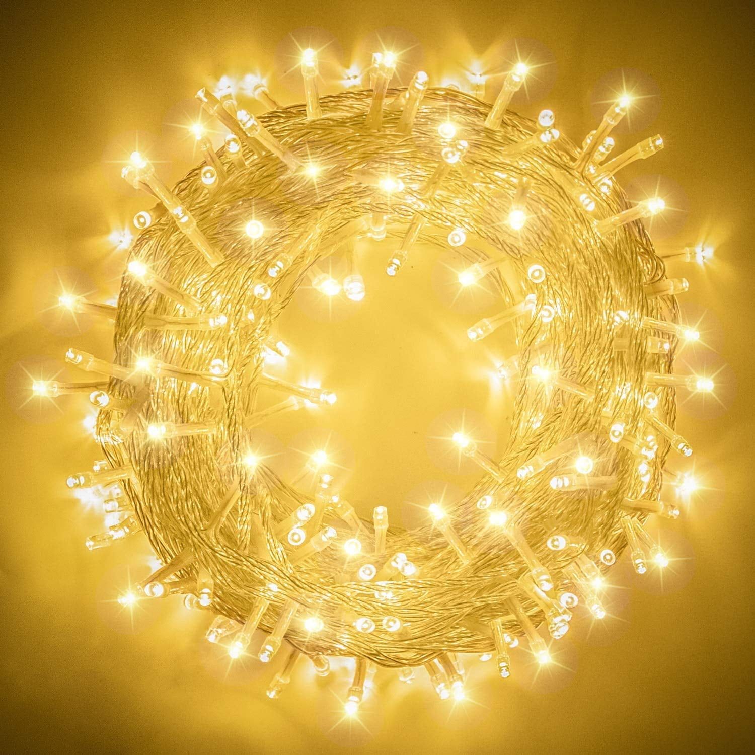 Warm White 33ft LED Twinkle Christmas String Lights