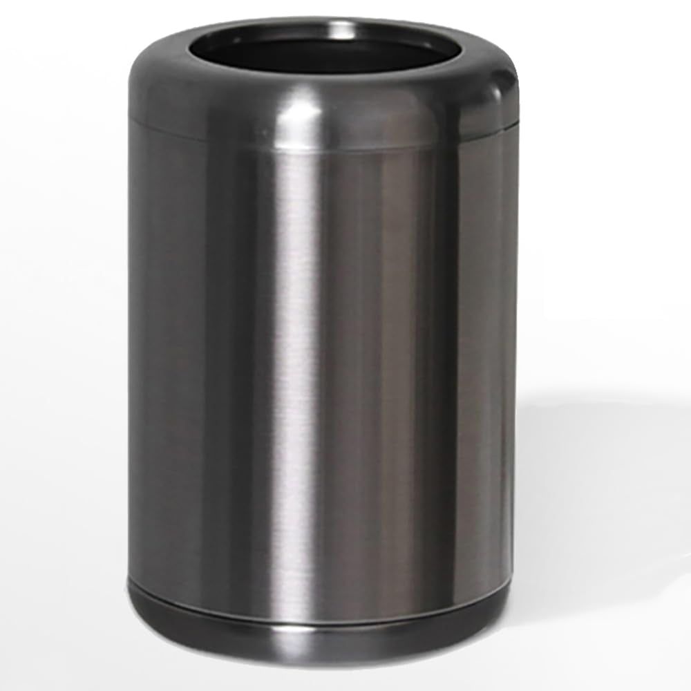 10L Black Gold Brushed Stainless Steel Round Trash Can