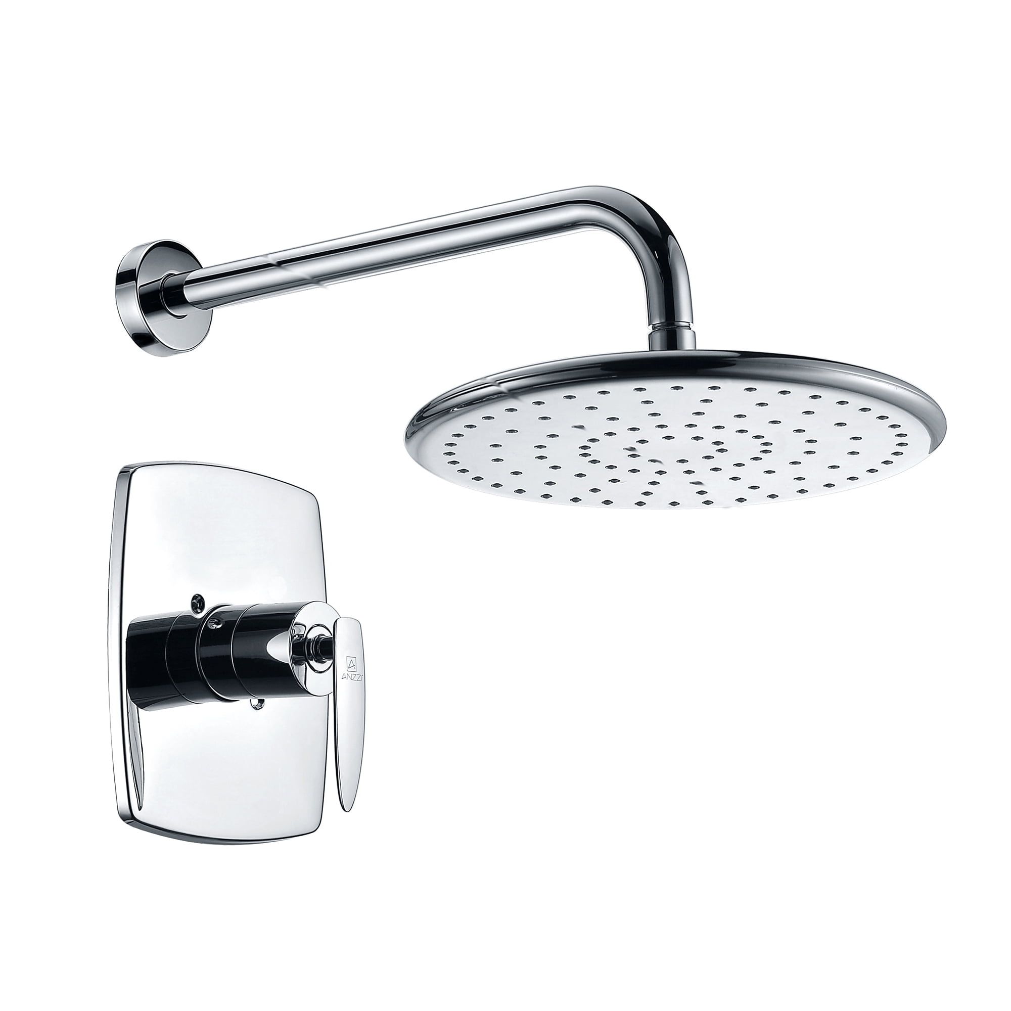 18.7" Chrome Wall Mounted Rain Shower Head Set